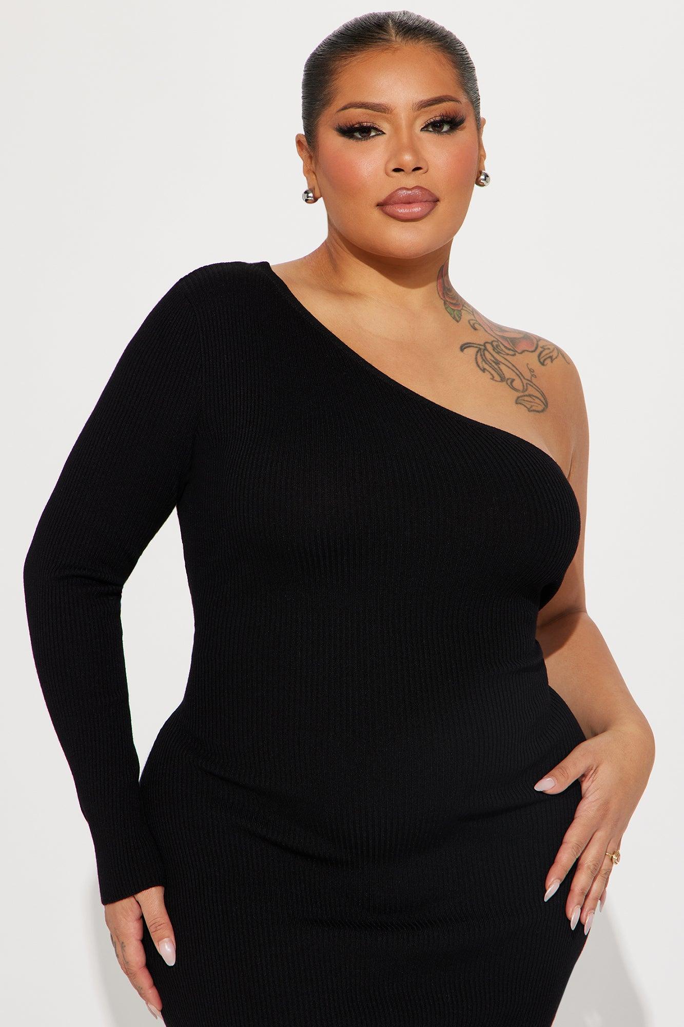 Kirena Sweater Midi Dress - Black Female Product Image