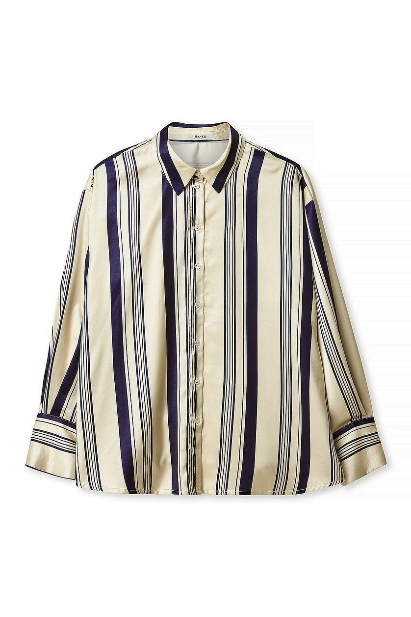 Striped Satin Shirt Product Image