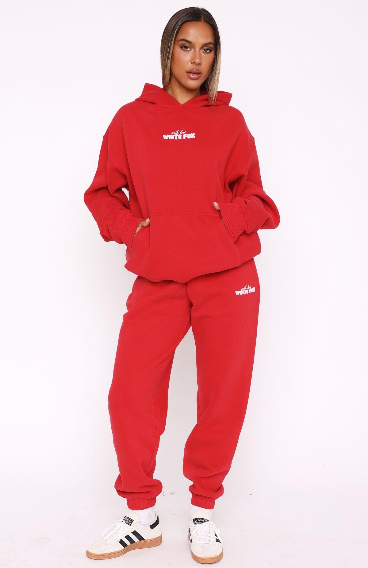 With Love In The Moment Sweatpants Red Product Image