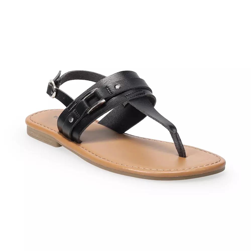 Sonoma Goods For Life® Karri Women's Shield Thong Sandals, Size: 8, Black Product Image