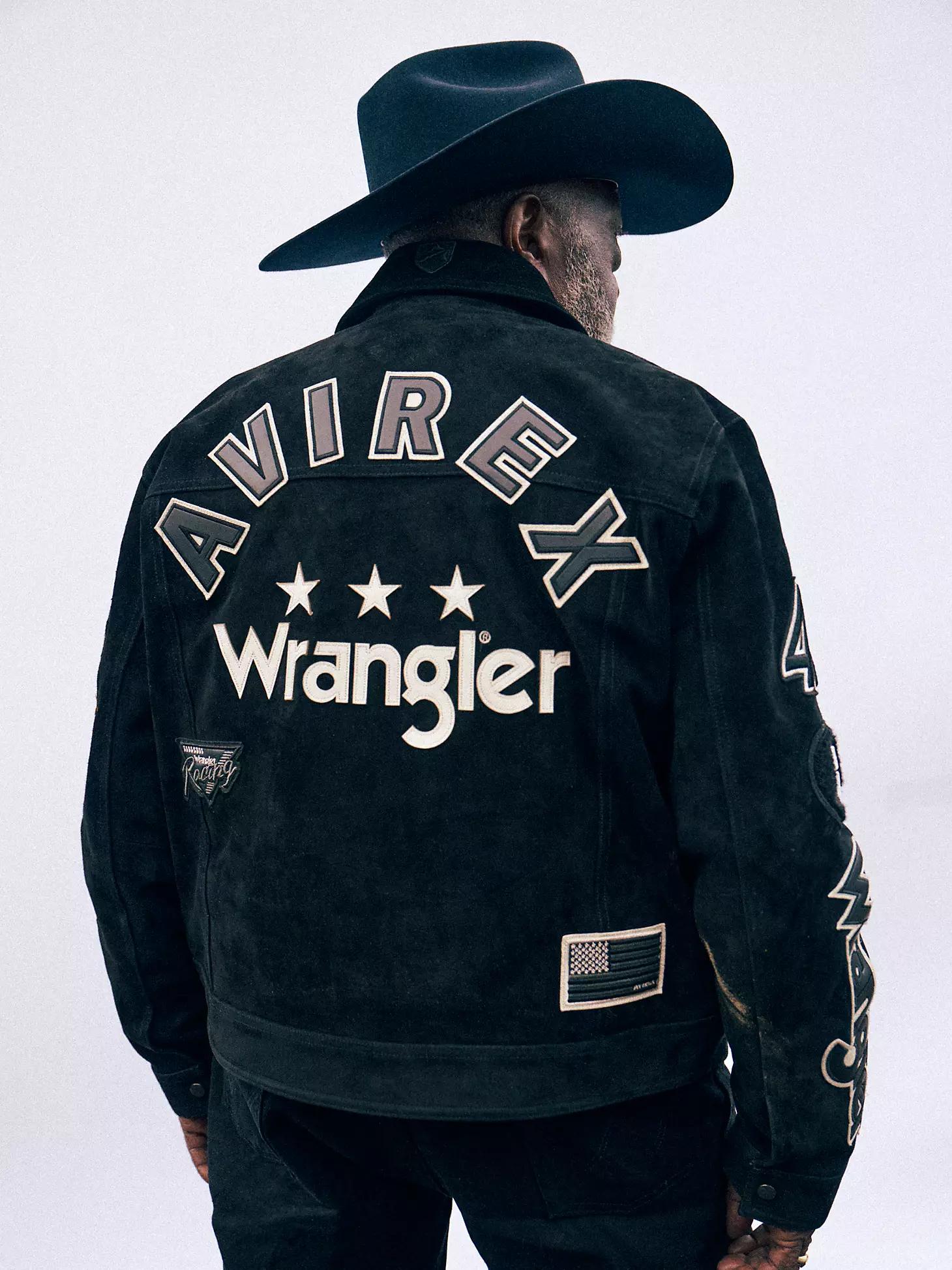 Wrangler x AVIREX Suede Trucker Jacket | Men's JACKETS & OUTERWEAR | Wrangler® Product Image