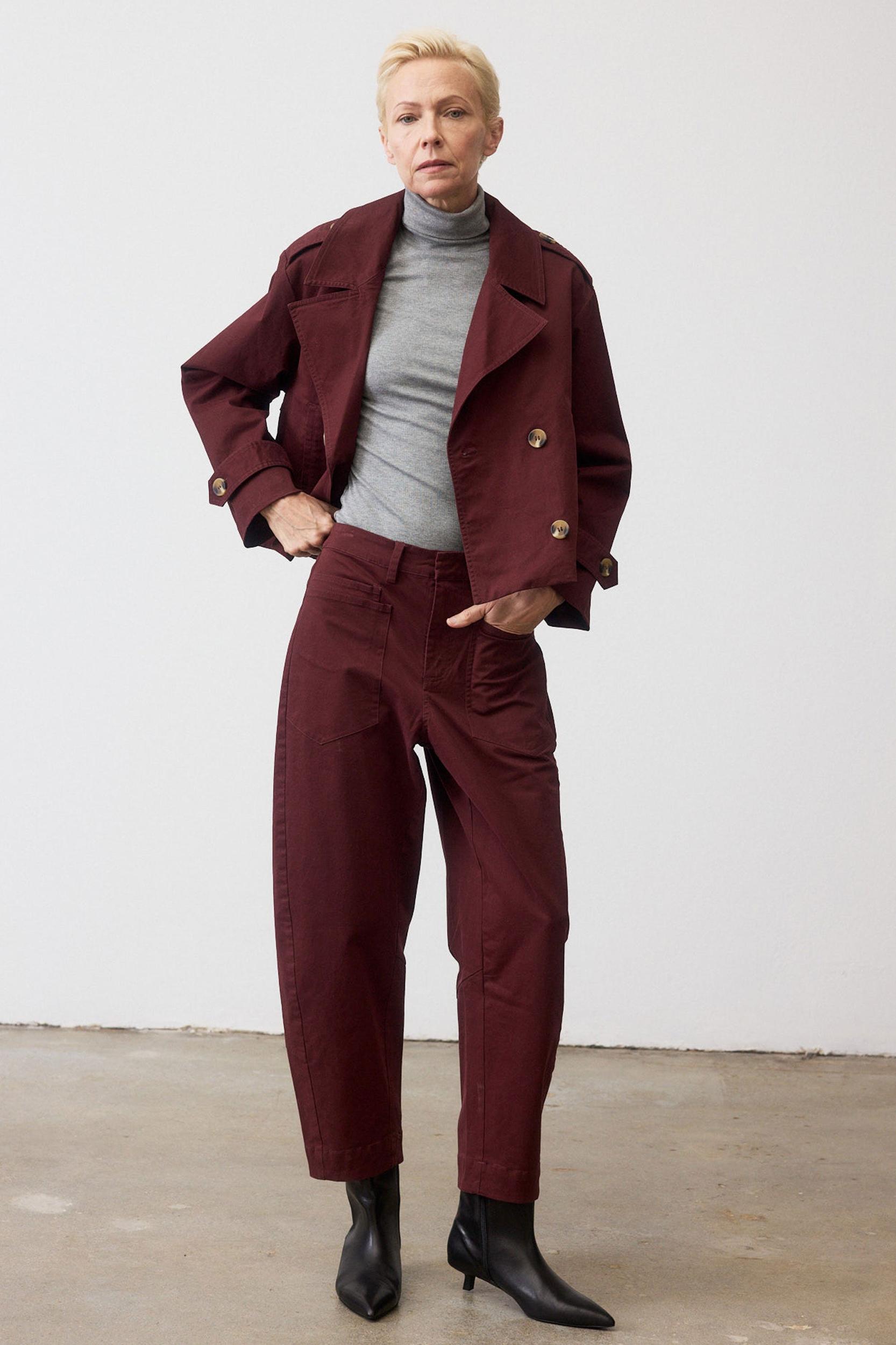 Classic Cropped Twill Trench Coat Product Image