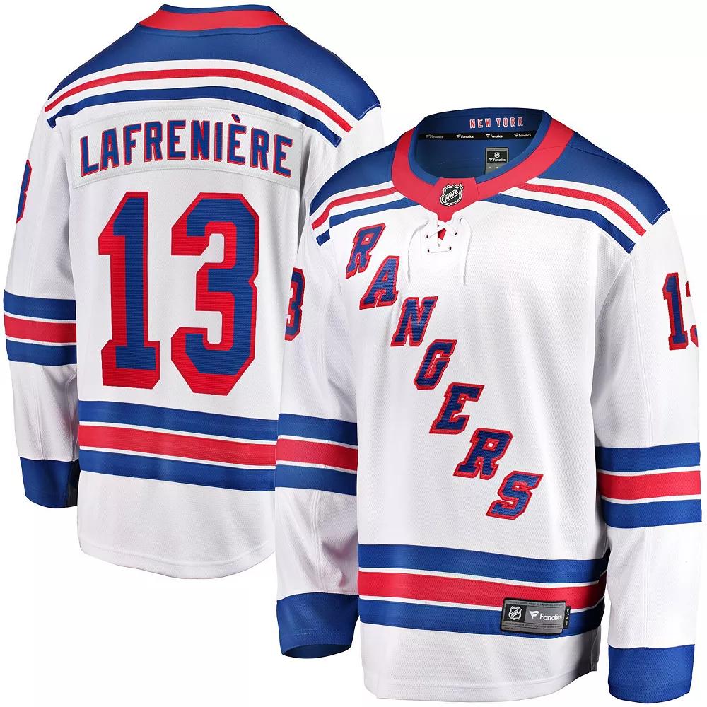 Men's Fanatics Branded Alexis Lafreniere White New York Rangers Away Premier Breakaway Player Jersey,  Product Image