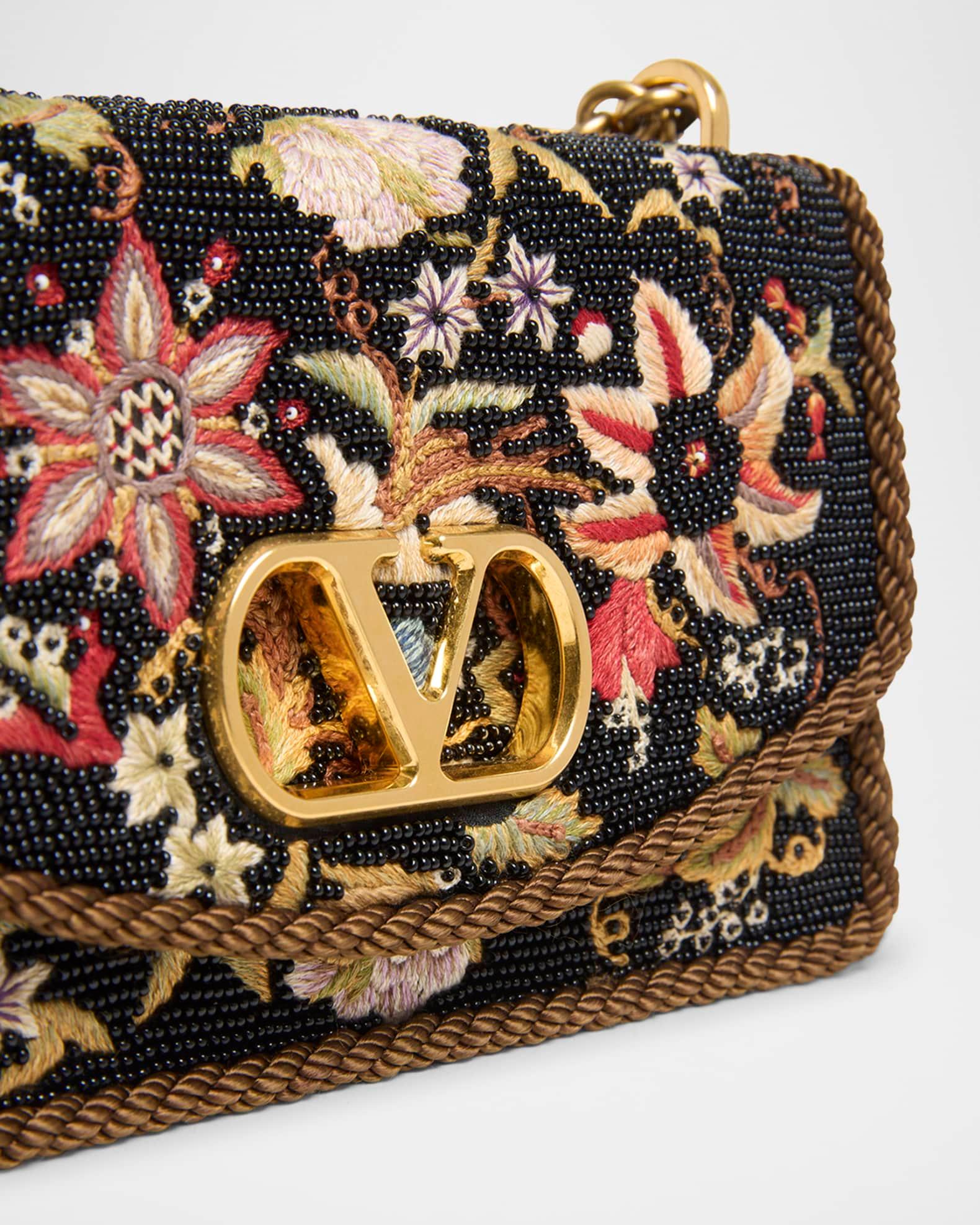 Vain Small VLOGO Floral Beaded Shoulder Bag Product Image