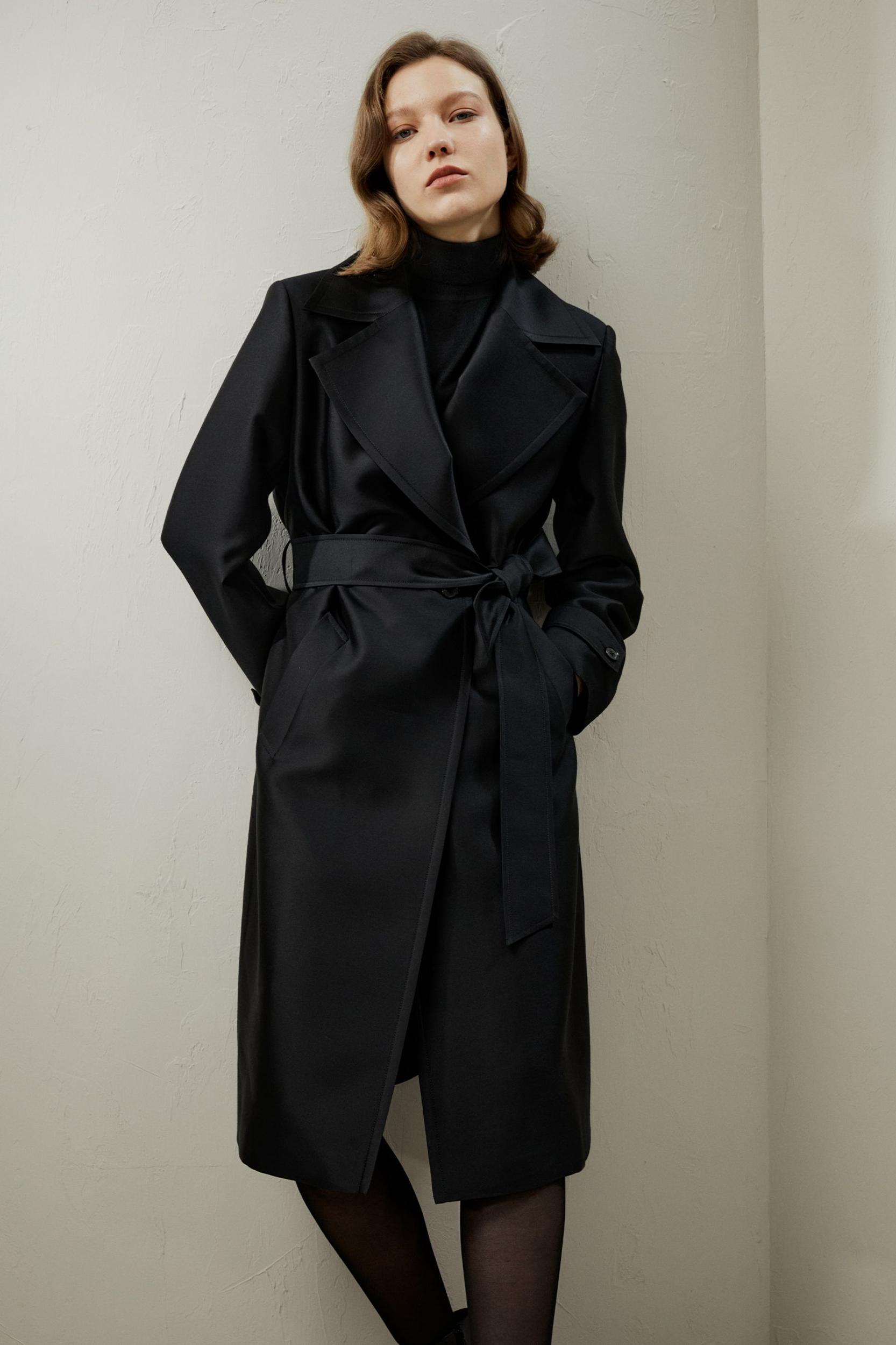 Silk-Wool Mixed Trenchcoat Product Image