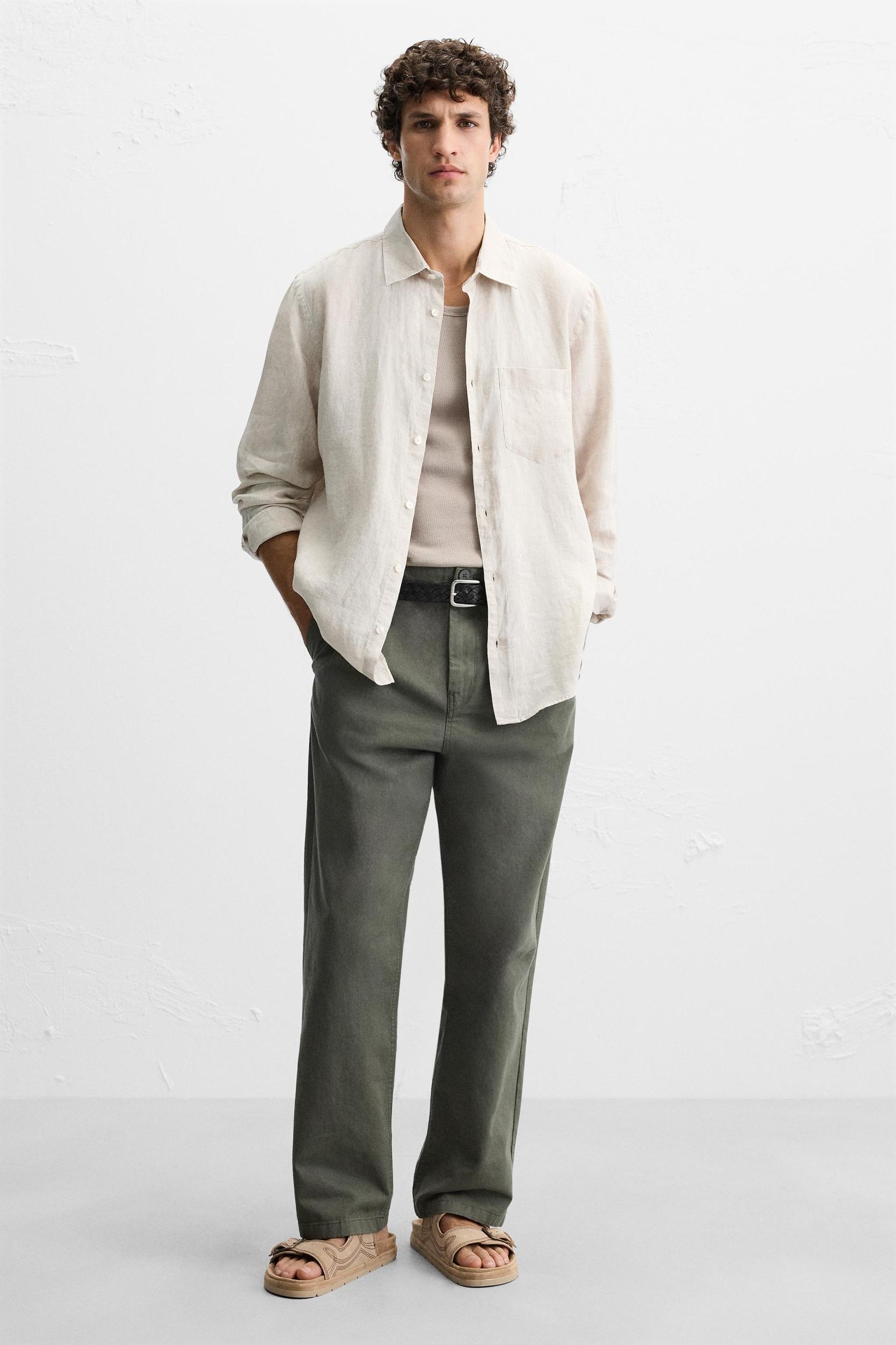 DOUBLE STRAP LEATHER SANDALS Product Image