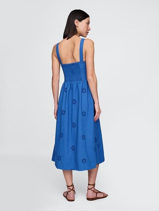 Eyelet Scoop Neck Dress Product Image