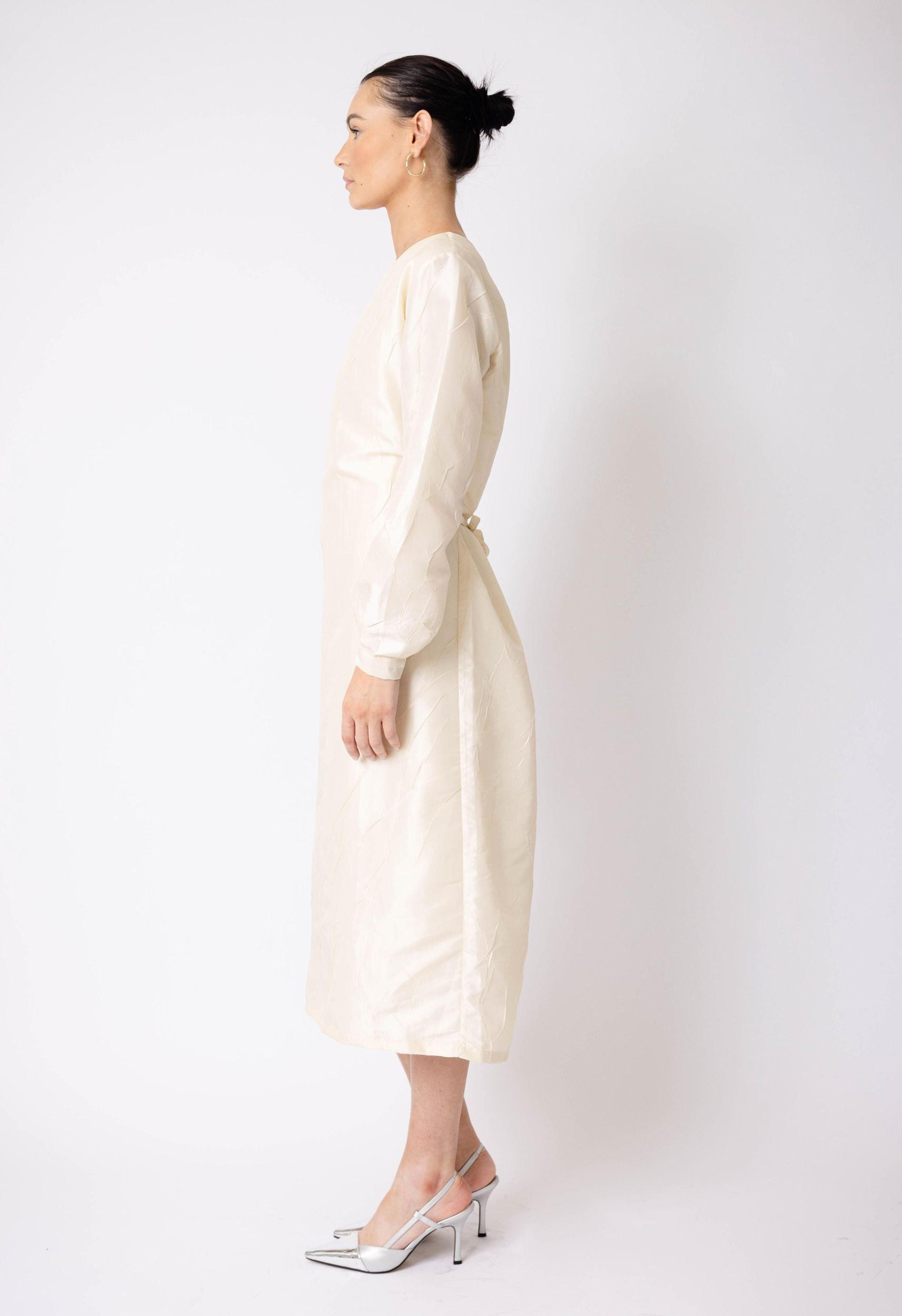 Hera Button Down Dress In Ivory Product Image