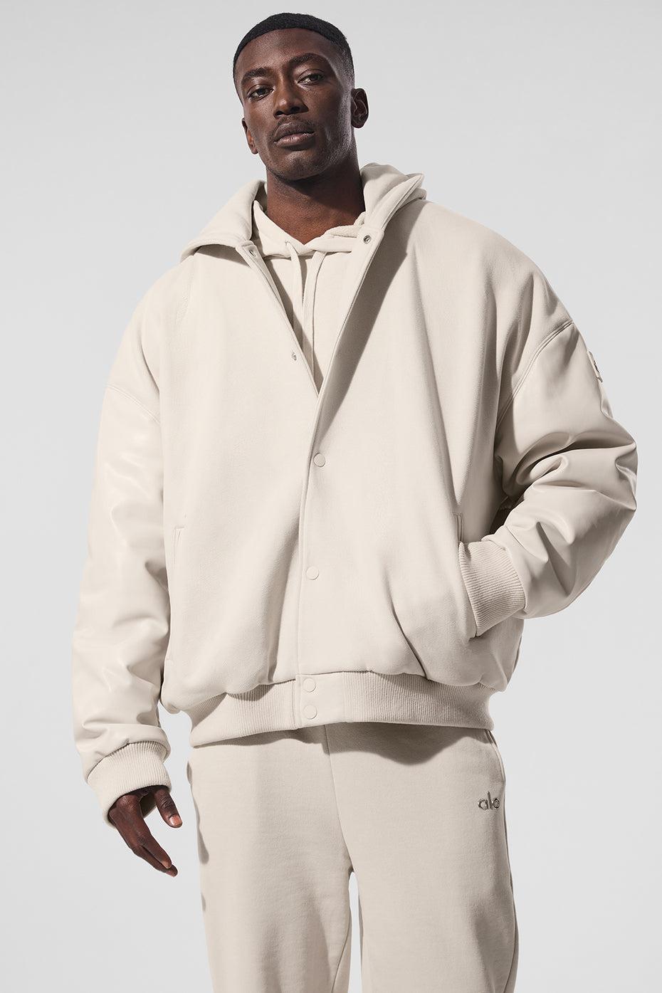 ALO | Select Hooded Bomber Jacket Beige Product Image