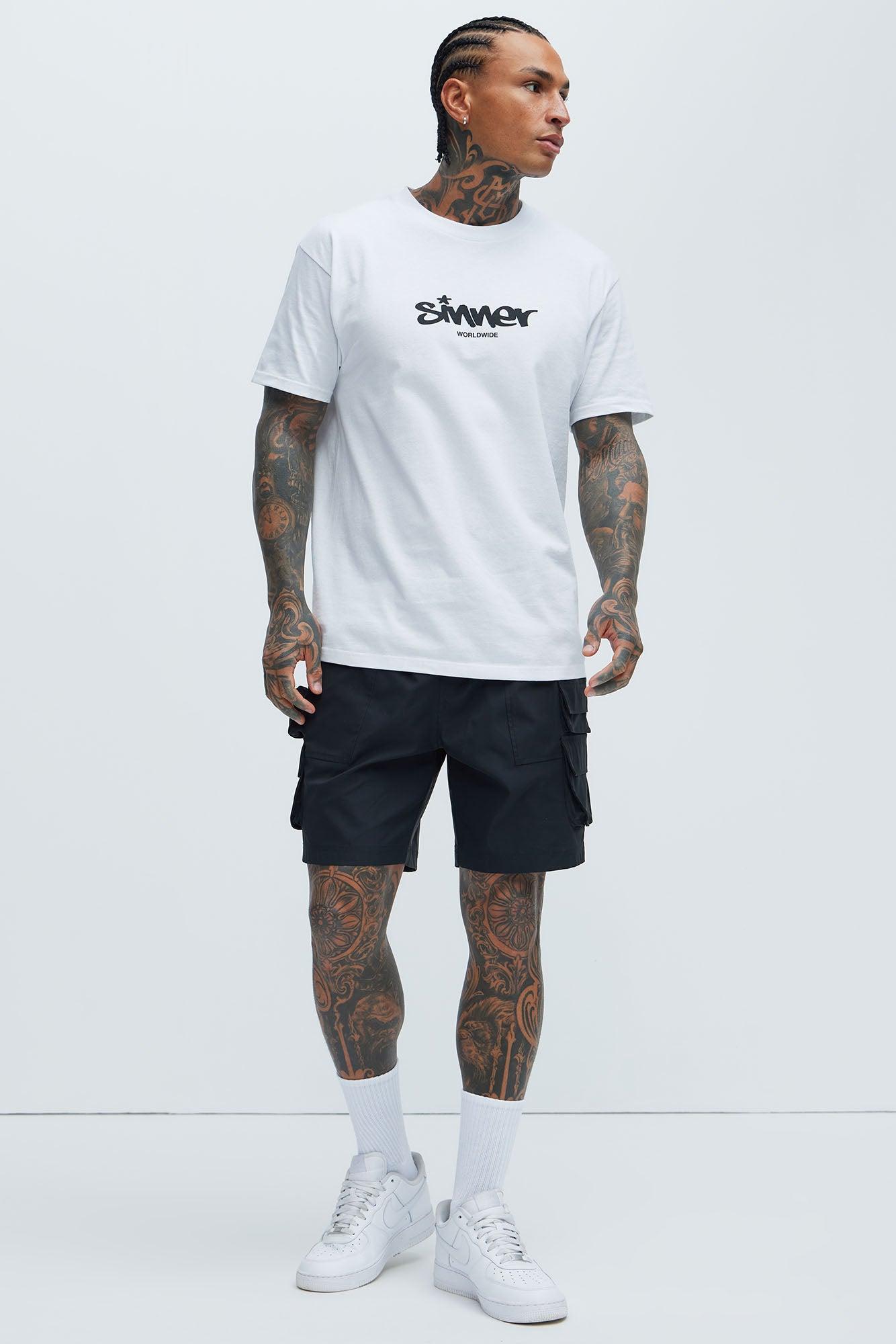 Catch Up Nylon Cargo Shorts - Black Product Image