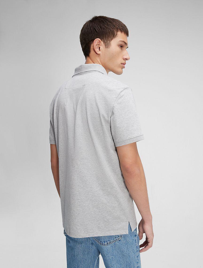 Smooth Cotton Blend Polo Shirt Product Image