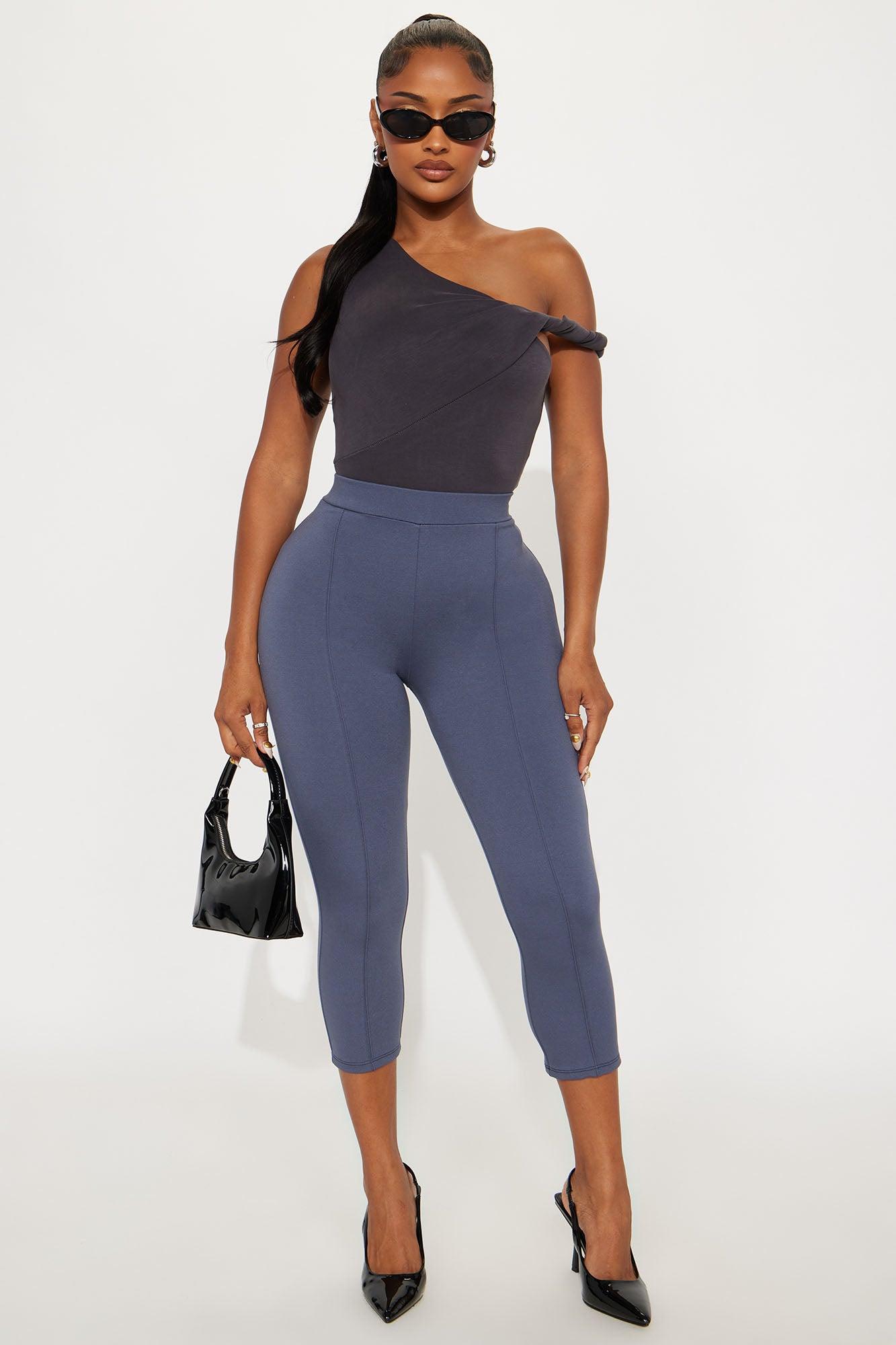 Midnight Views Twist Off Shoulder Bodysuit - Grey Female Product Image