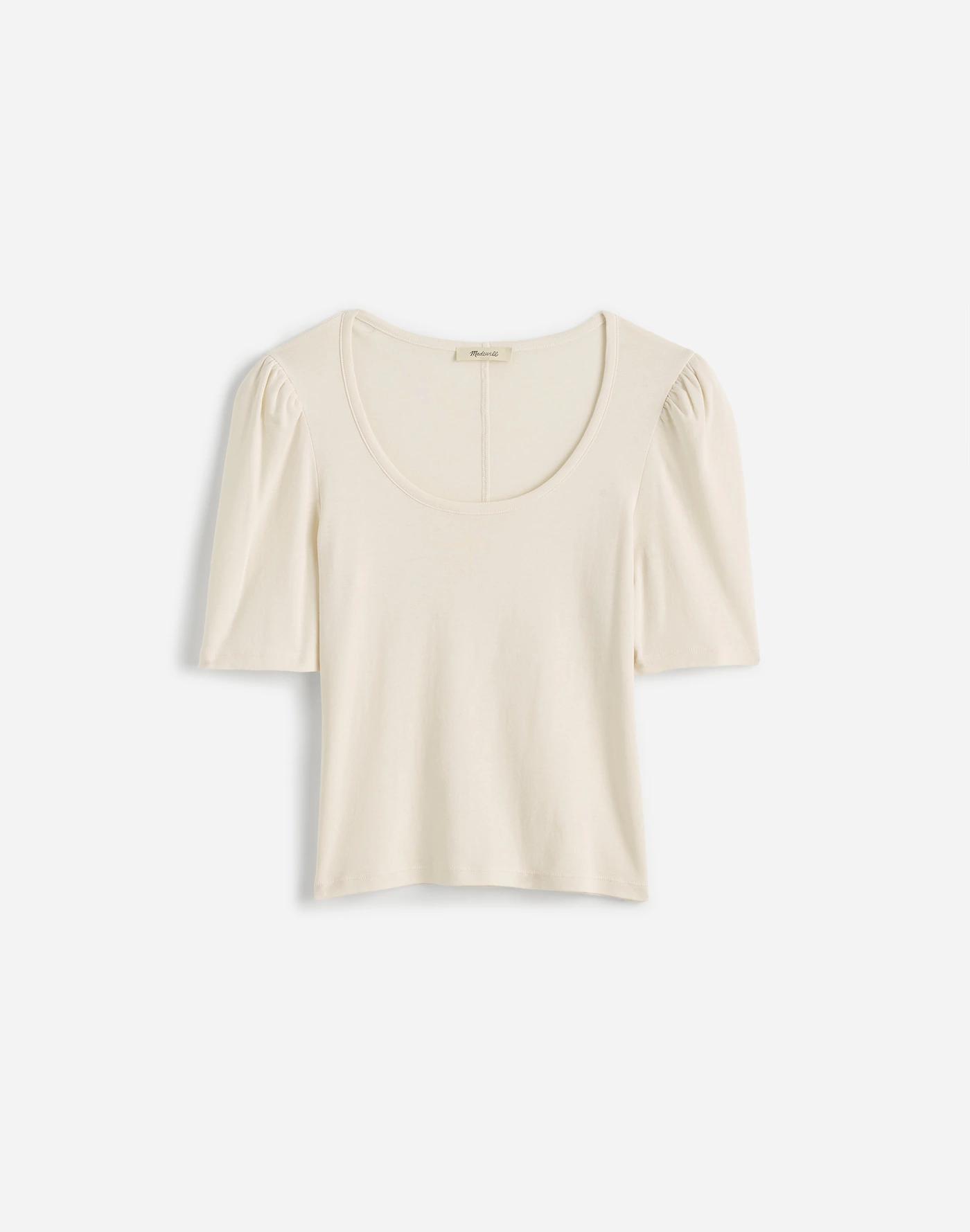 Puff-Sleeve Scoopneck Tee Product Image