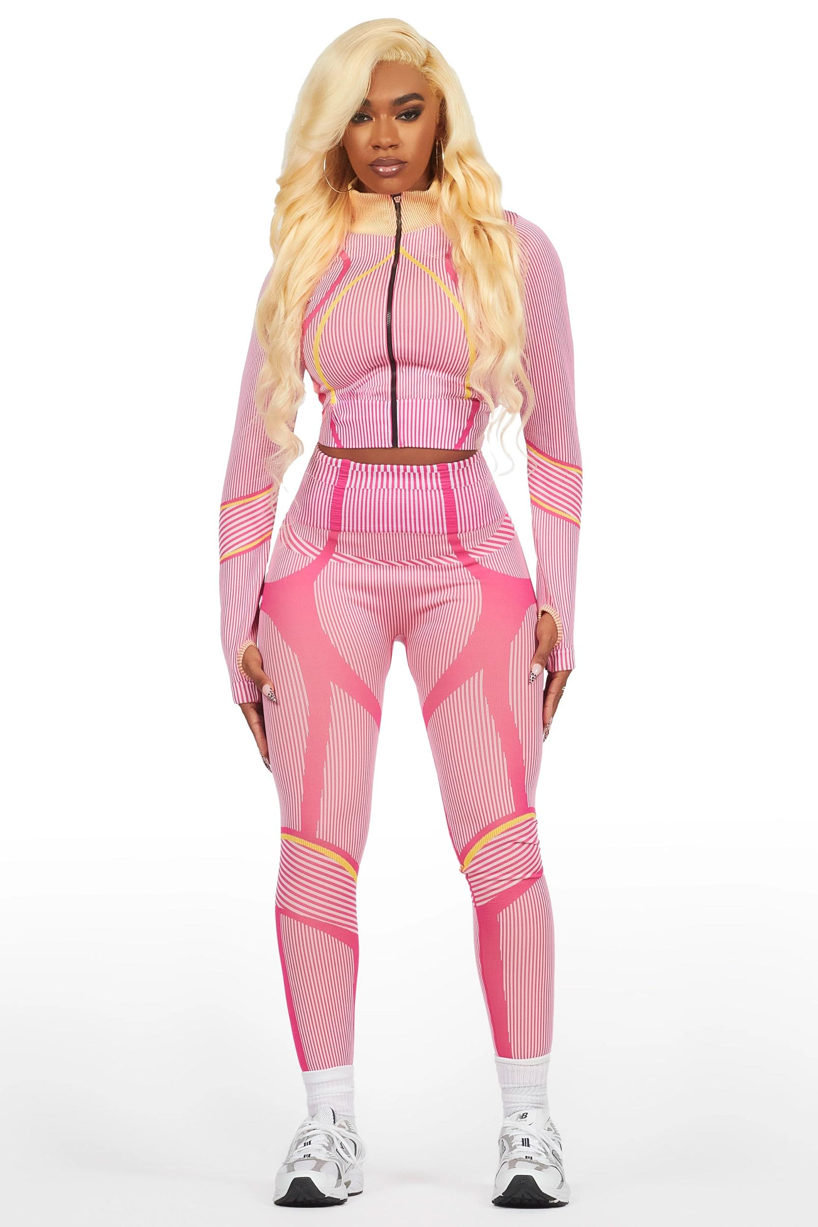 Derriana Fuchsia Active Set Female Product Image