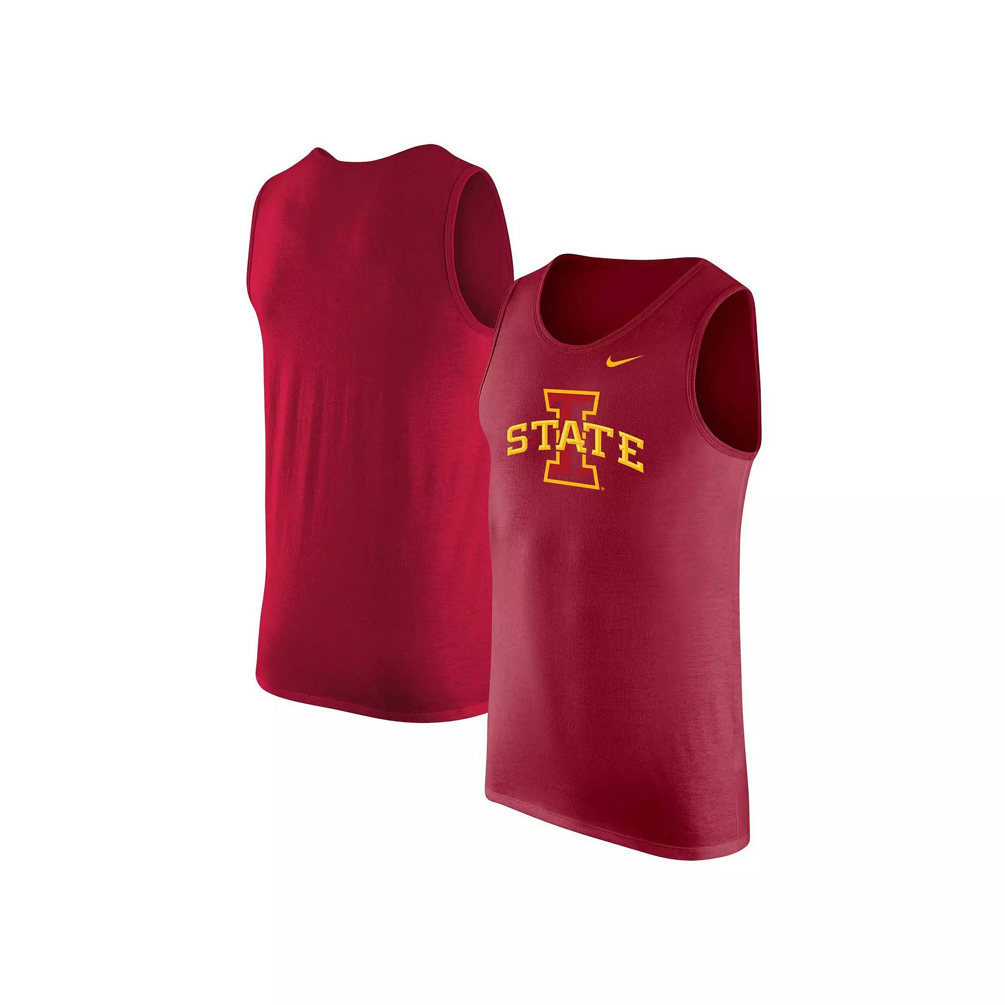 Men's Nike Cardinal Iowa State Cyclones Tank Top, Size: Small, Red Product Image