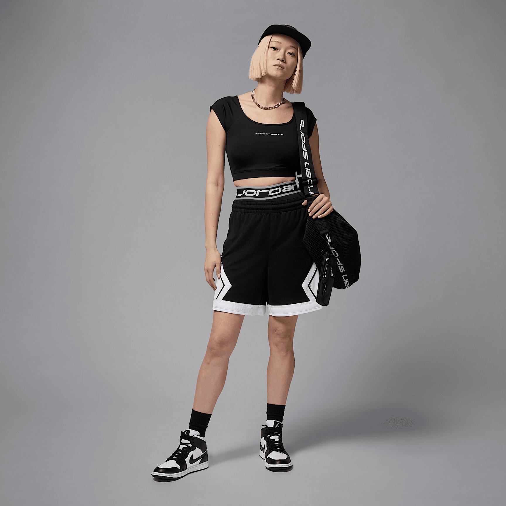 Womens Jordan Sport Short-Sleeve Knit Crop Top | HJ0070-010 Product Image