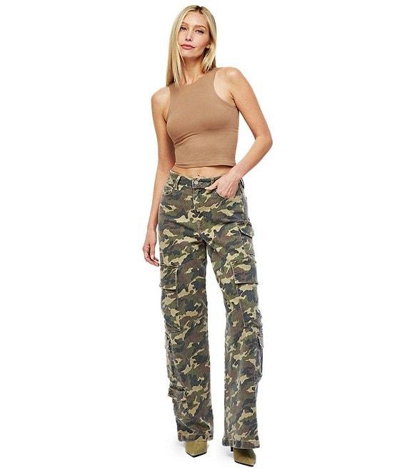 Hidden Jeans Camo Cargo Wide Leg Pants Product Image