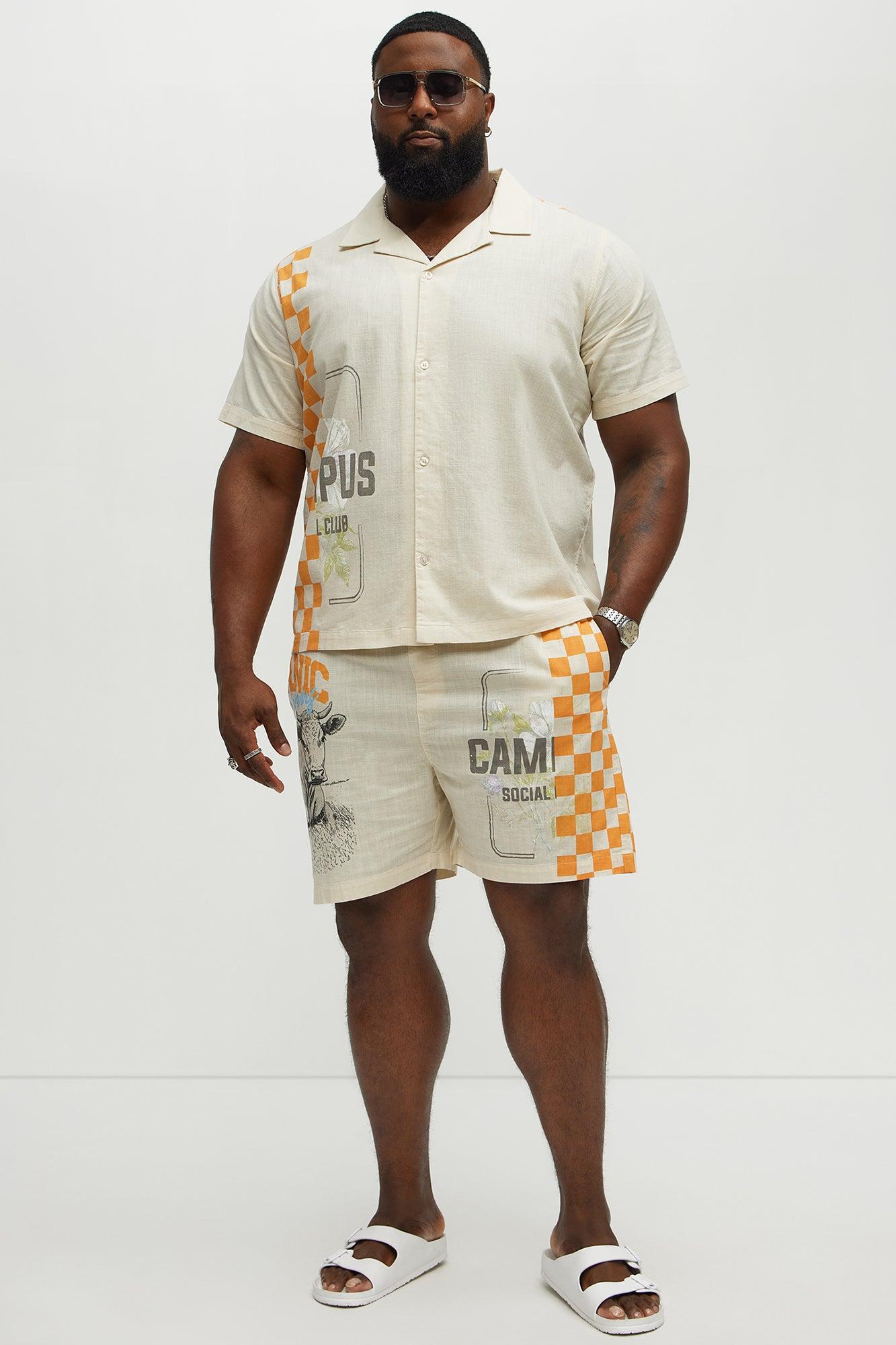 Groves Relaxed Drawstring Shorts - Cream Product Image
