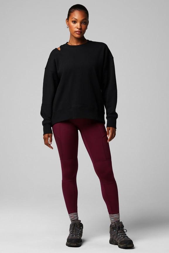 Cozy Fleece Cut Out Sweatshirt Product Image
