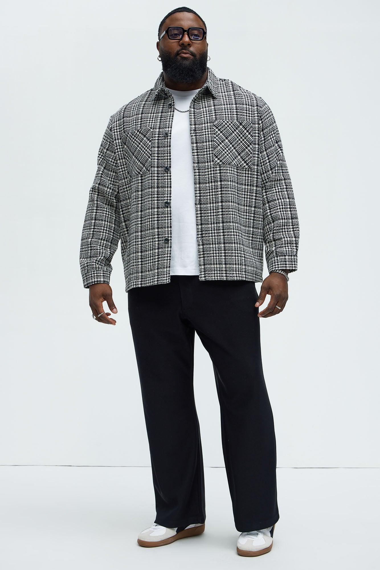 James Tweed Button Up Shirt - Black/combo Product Image