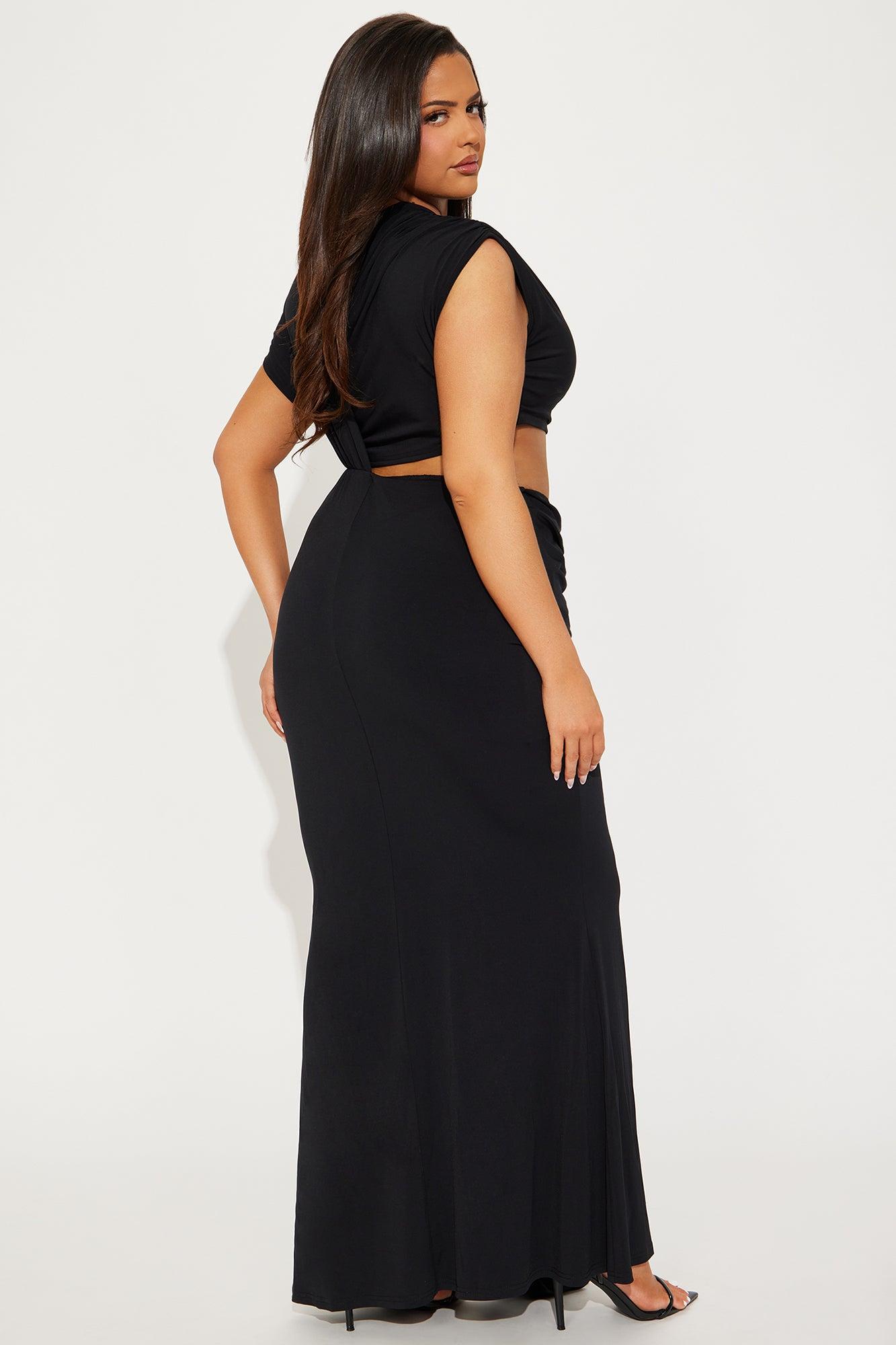 Aria Cut Out Maxi Dress - Black Product Image