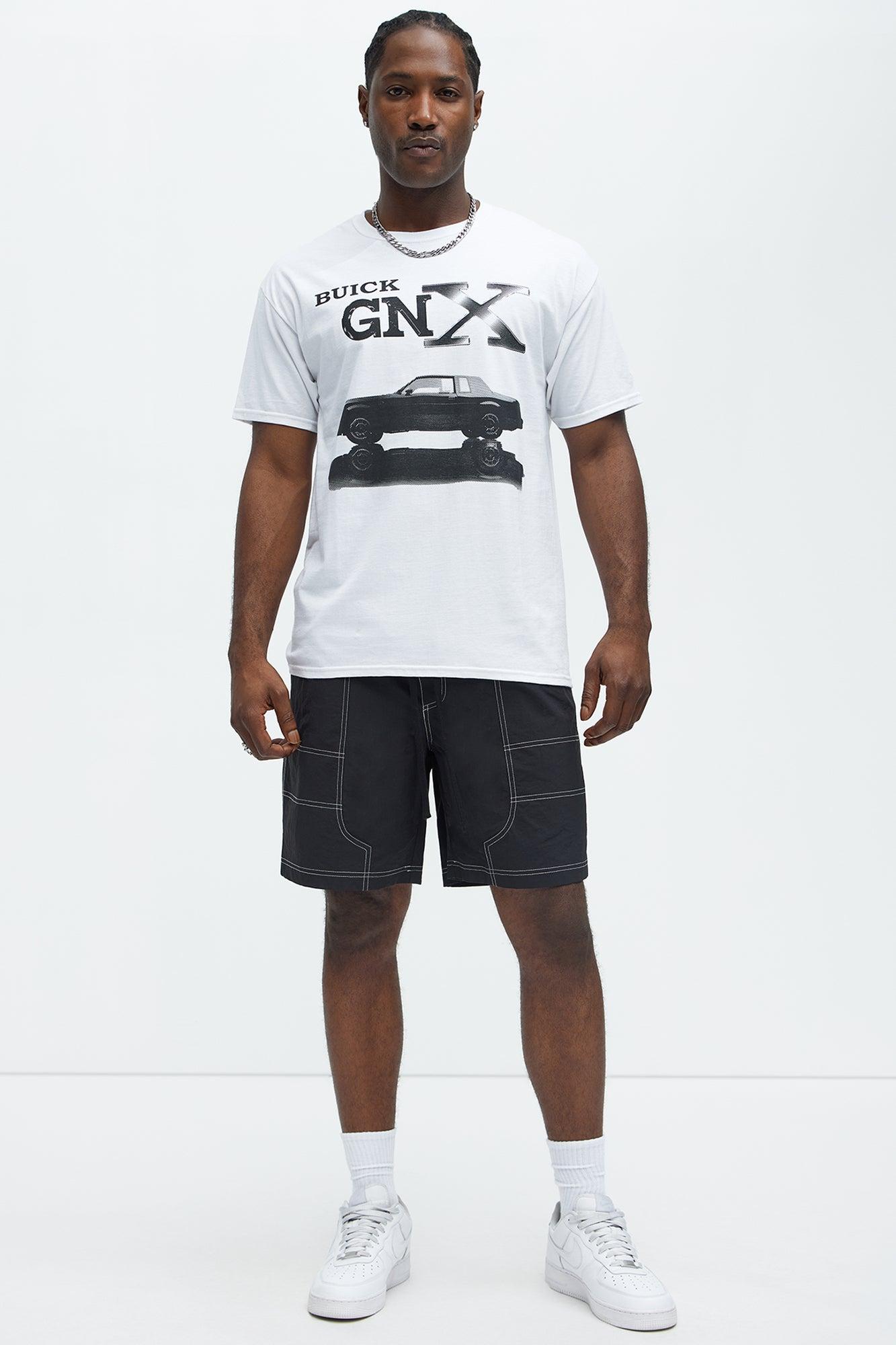 Nylon Contrast Stitch Relaxed Shorts - Black Product Image