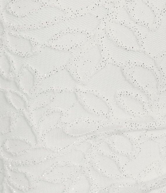 Honey and Rosie Floral Lace Asymmetrical Hem Ruffle Trim Dress Product Image