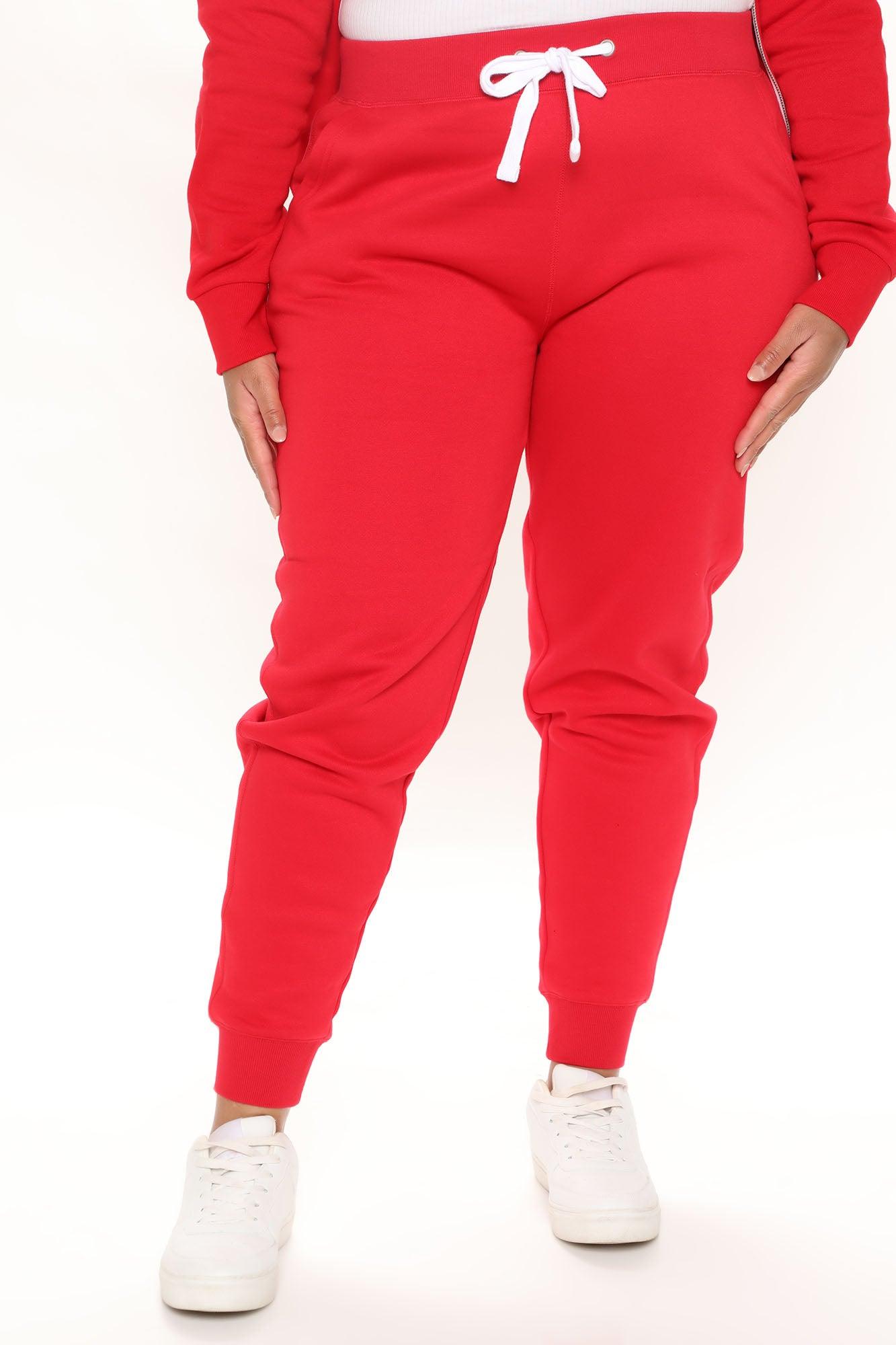 Relaxed Vibe Joggers - Red Product Image