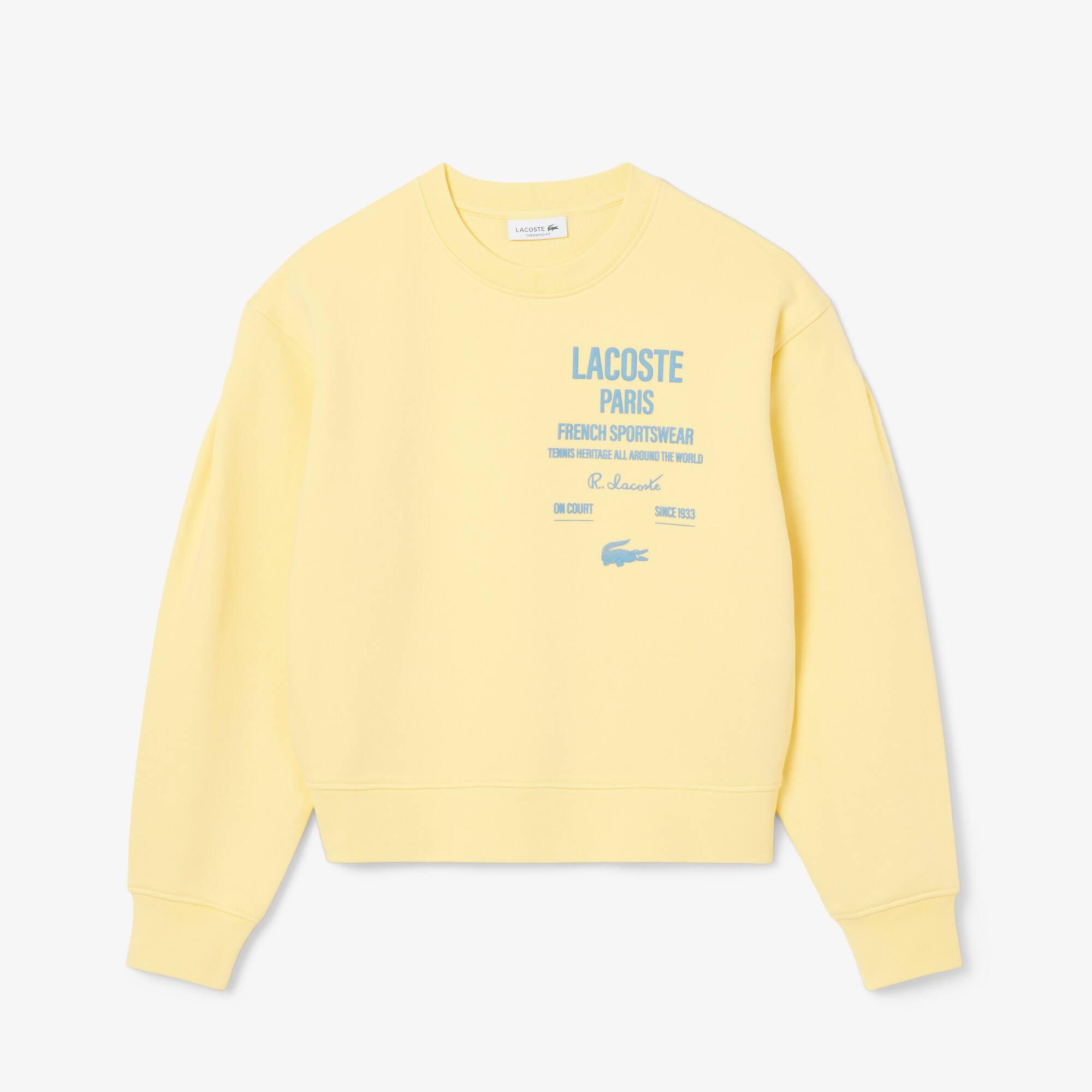 Women's Oversized Pleated Print Sweatshirt Product Image