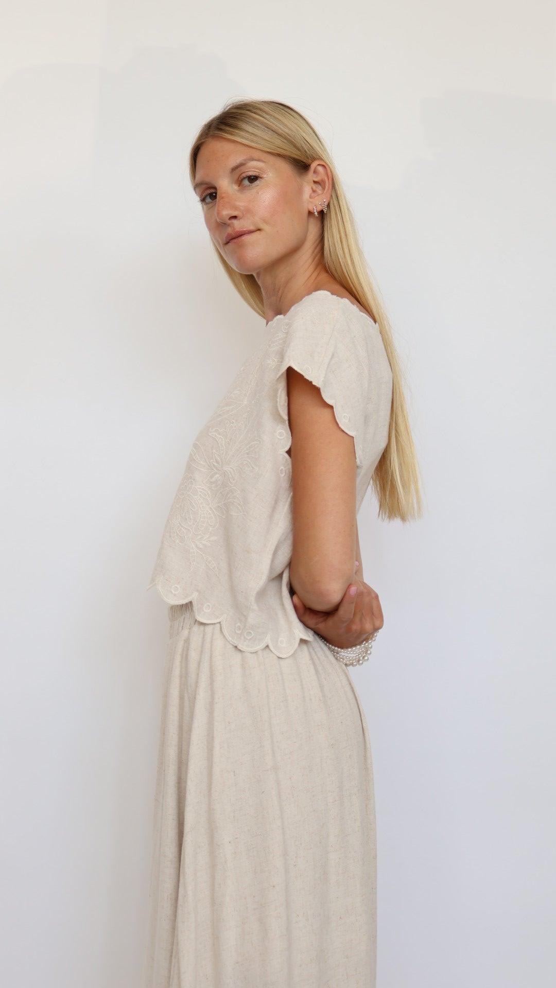 Scalloped Edge Crop Top Product Image