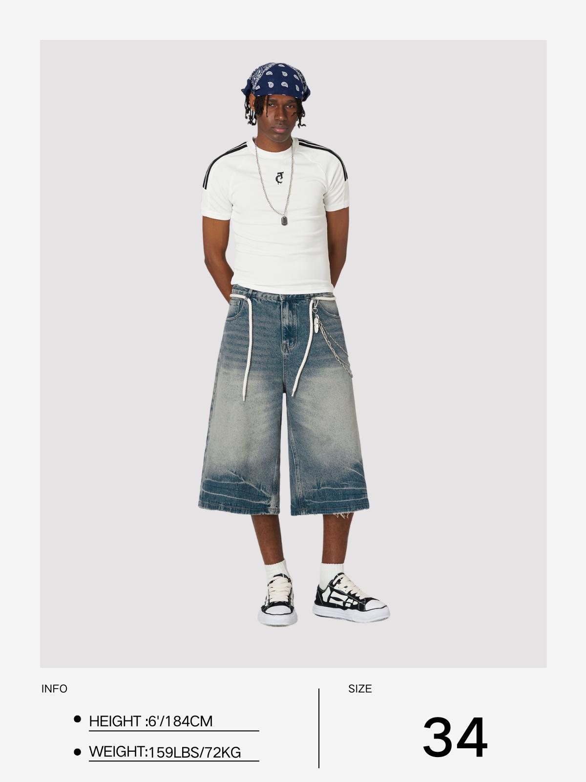 Aelfric Eden Lightning Print Longline Jorts Product Image