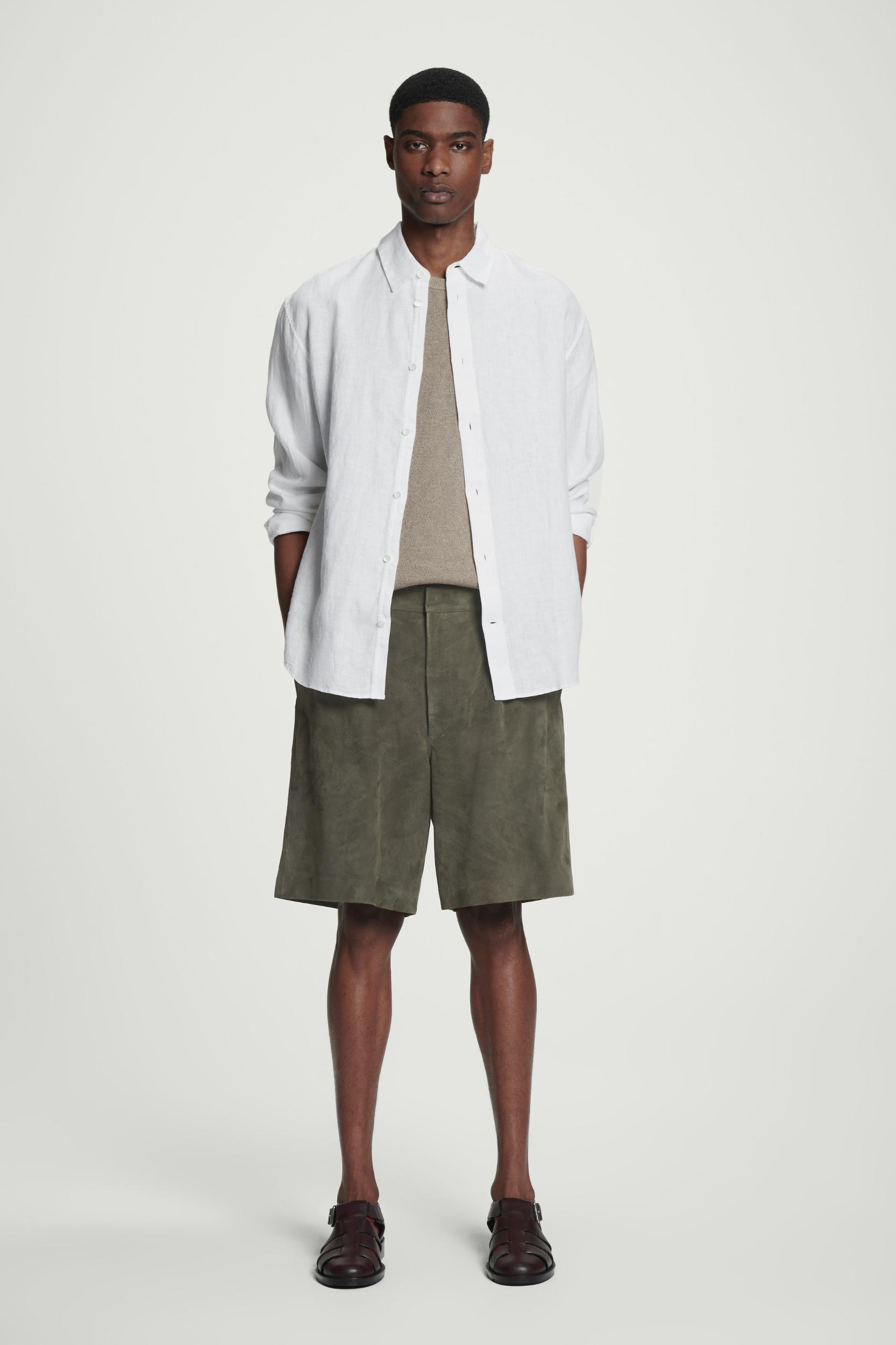 TAILORED SUEDE SHORTS Product Image