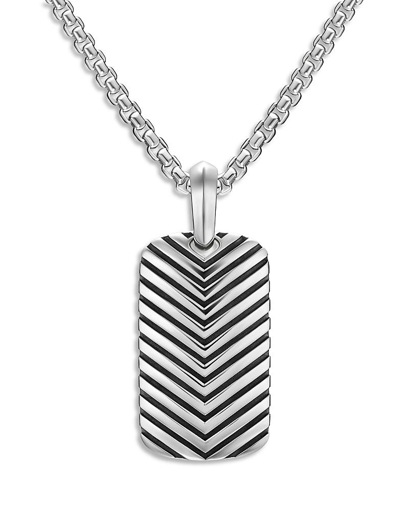 Mens Chevron Tag in Sterling , 27mm Product Image