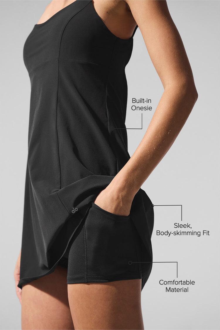 Breezy Tennis Dress - Black Product Image