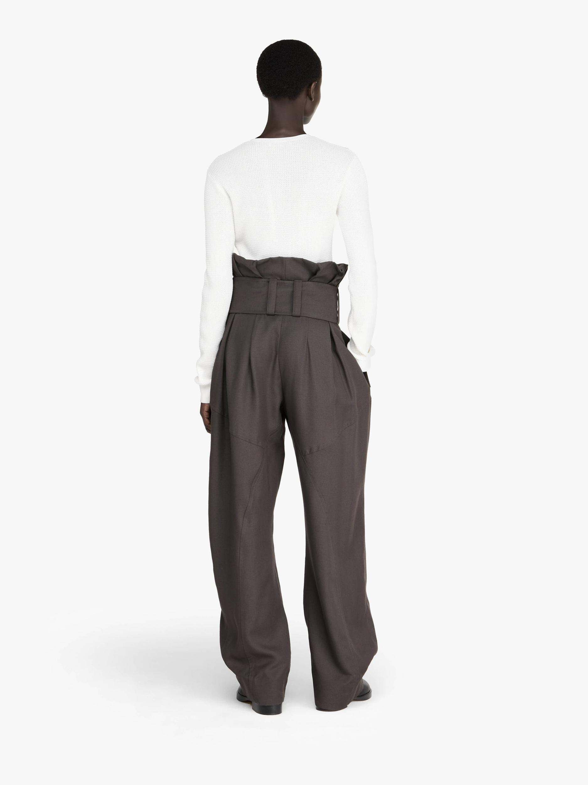 GATHERED WAIST D-RING TROUSERS Product Image
