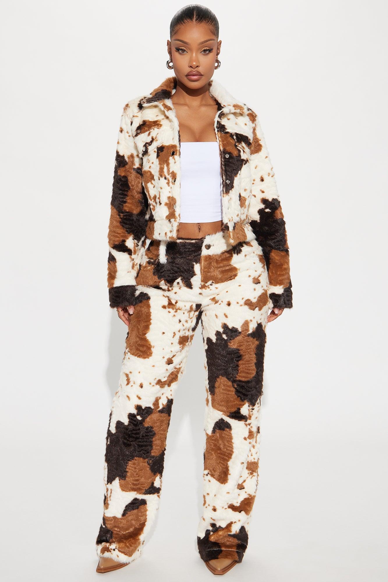 Natural Habitat Faux Fur Jacket - Cream/combo Product Image