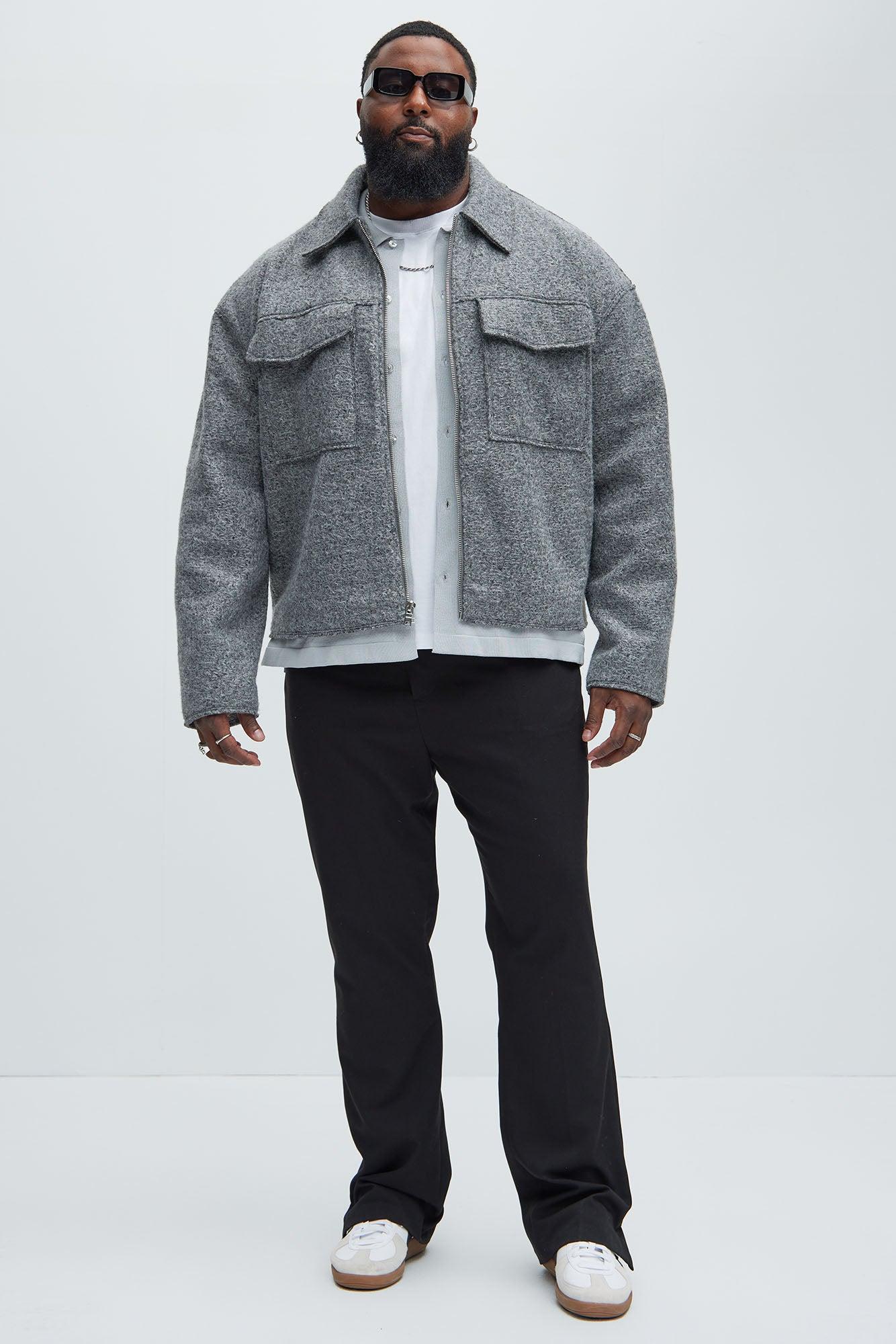 Tip- Top Wool Like Jacket - Grey Product Image