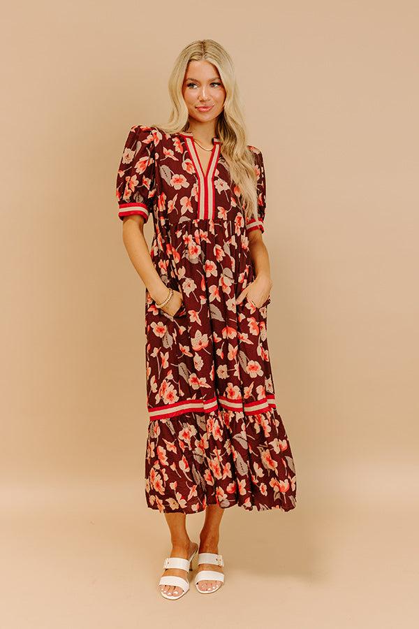 Harvest Blossom Floral Midi Dress Product Image