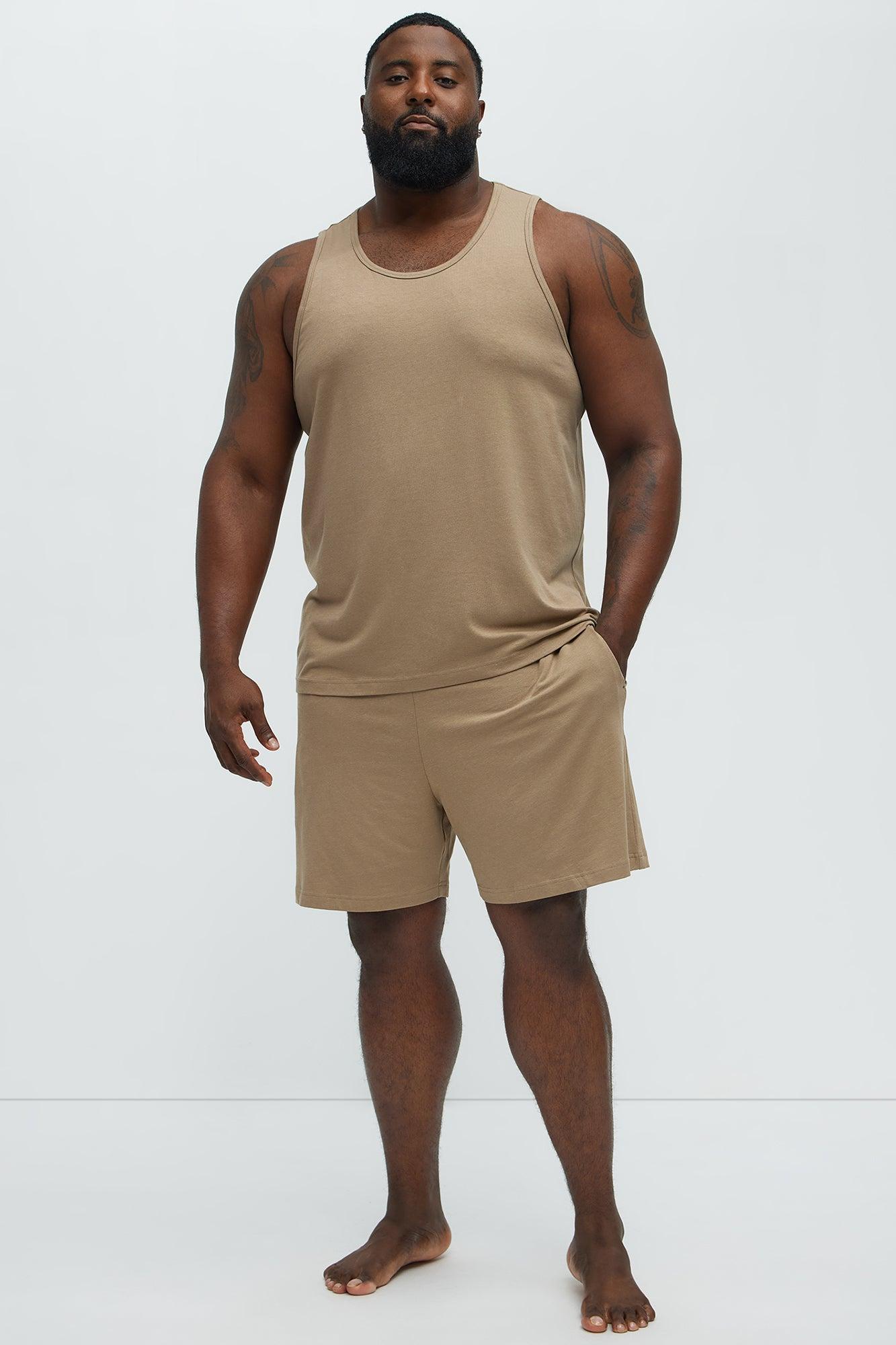 Essential Modal Lounge Shorts - Taupe Male Product Image