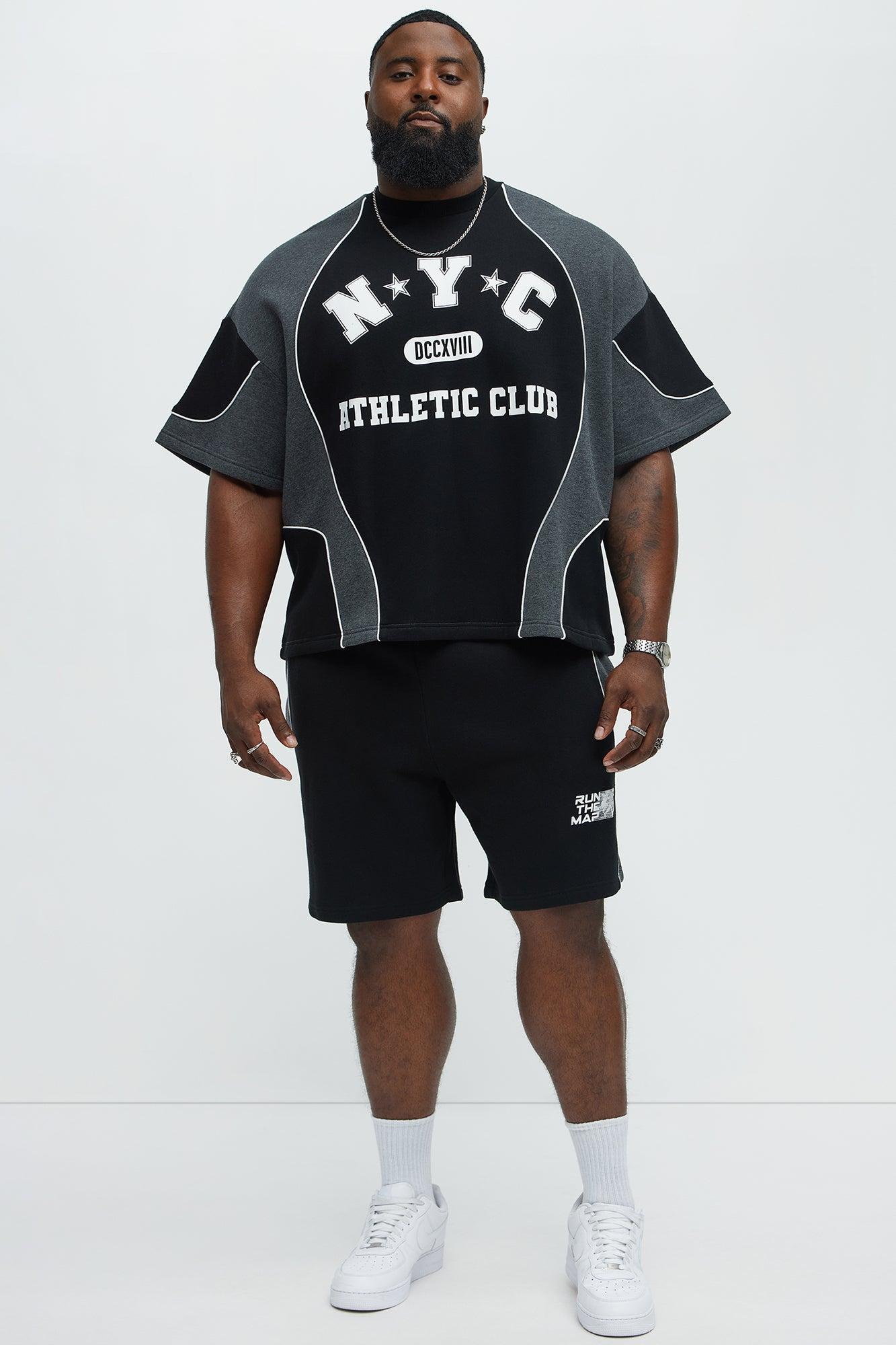 Tyson NYC Athletic Oversized Short Sleeve Tee - Black/combo Product Image