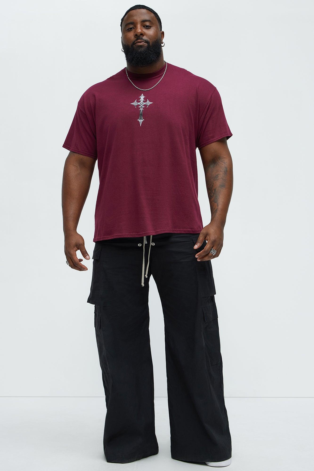 Holy Spirit Psalm Short Sleeve Tee - Burgundy Product Image