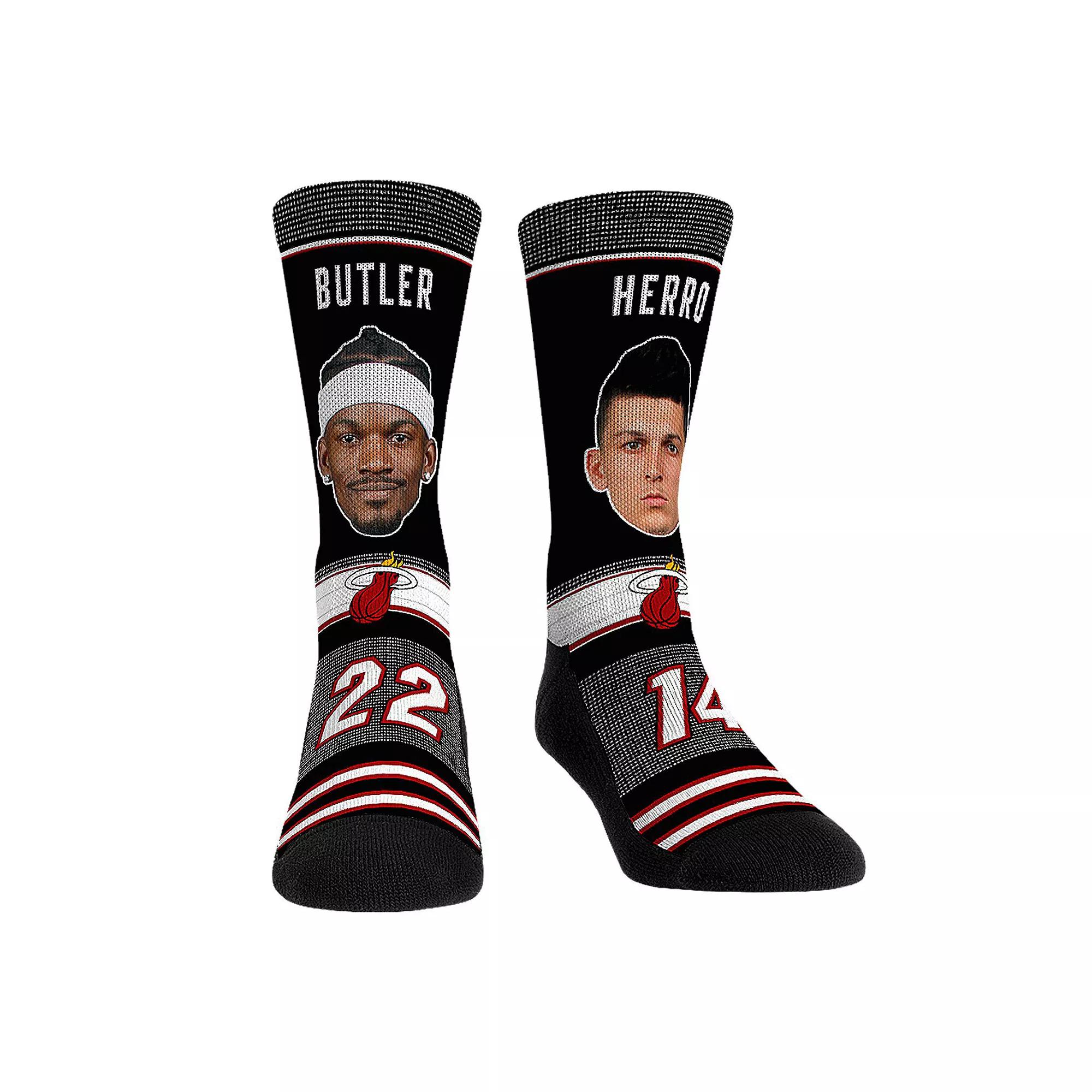 Rock Em Socks Jimmy Butler & Tyler Herro Miami Heat Teammates Player Crew Socks, Men's, Size: Small/Medium Product Image