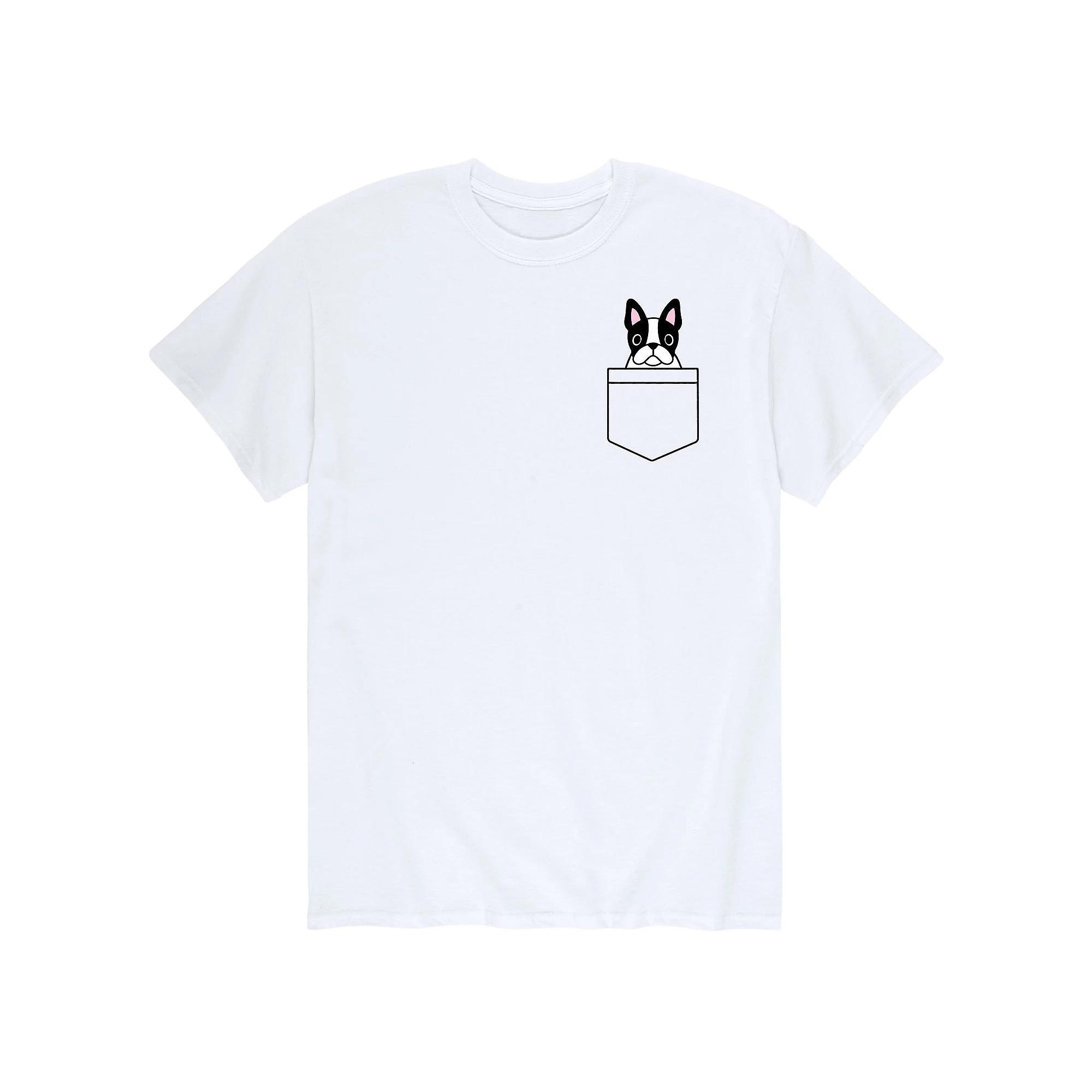 Men's Pocket Dog Frenchie Tee,  Product Image