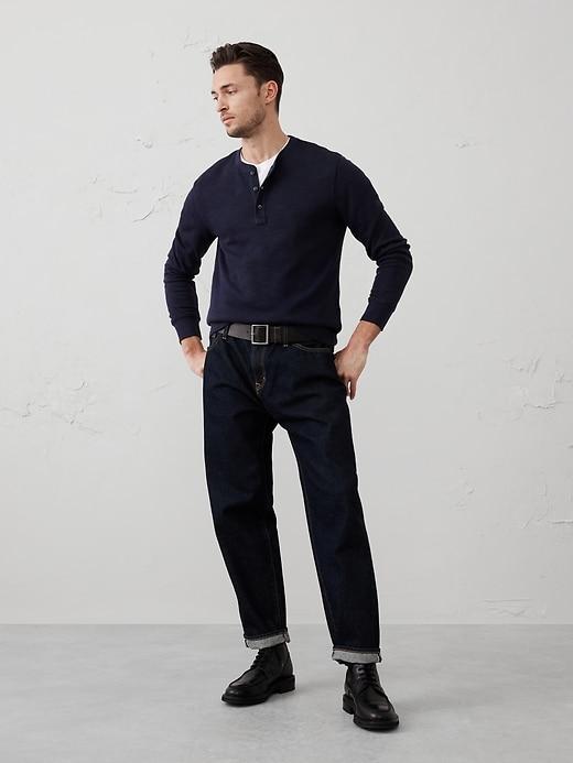 Slub Textured Henley Product Image