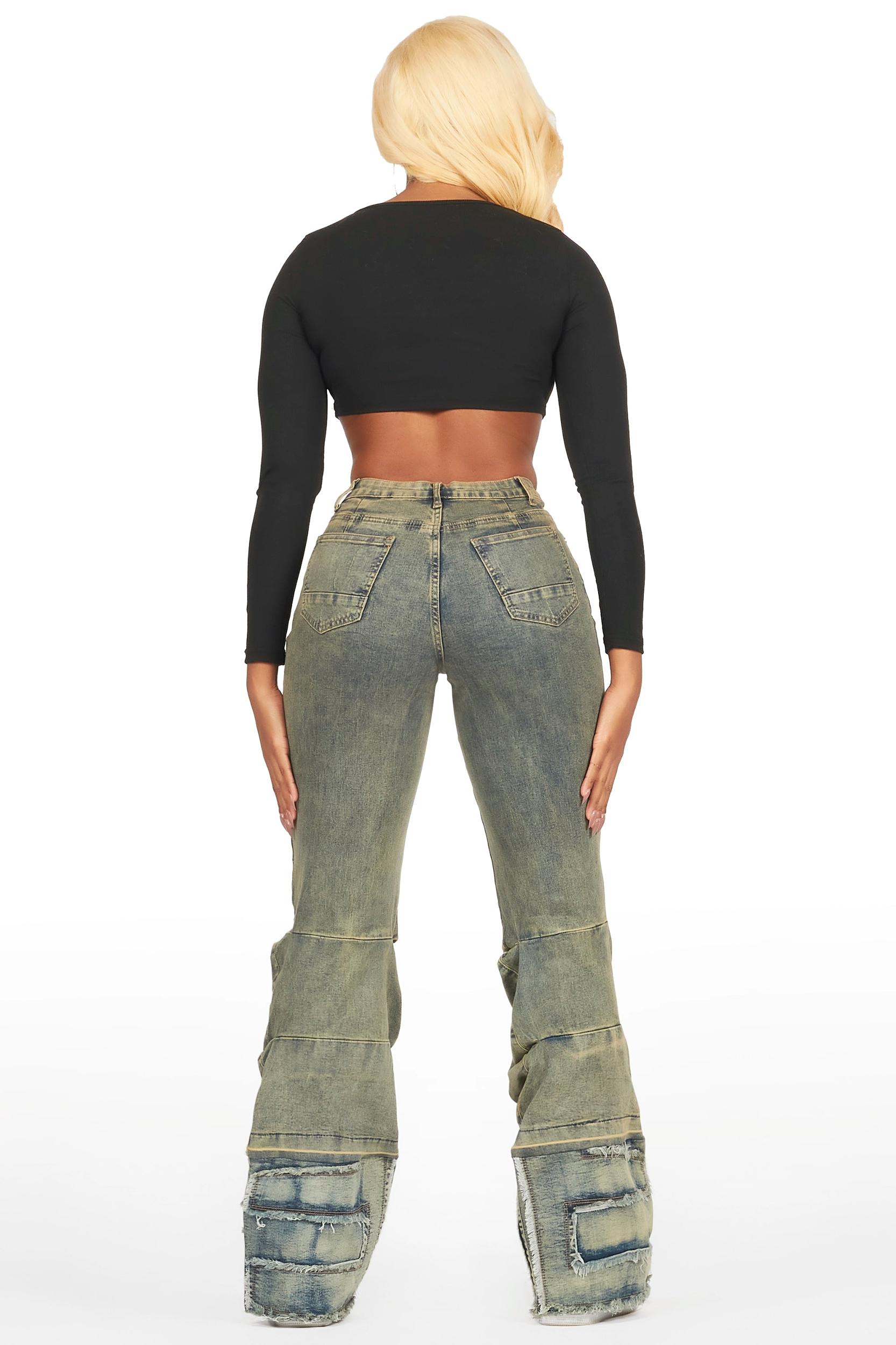 Karan Tinted Wash Baggy Stacked Jean Female Product Image