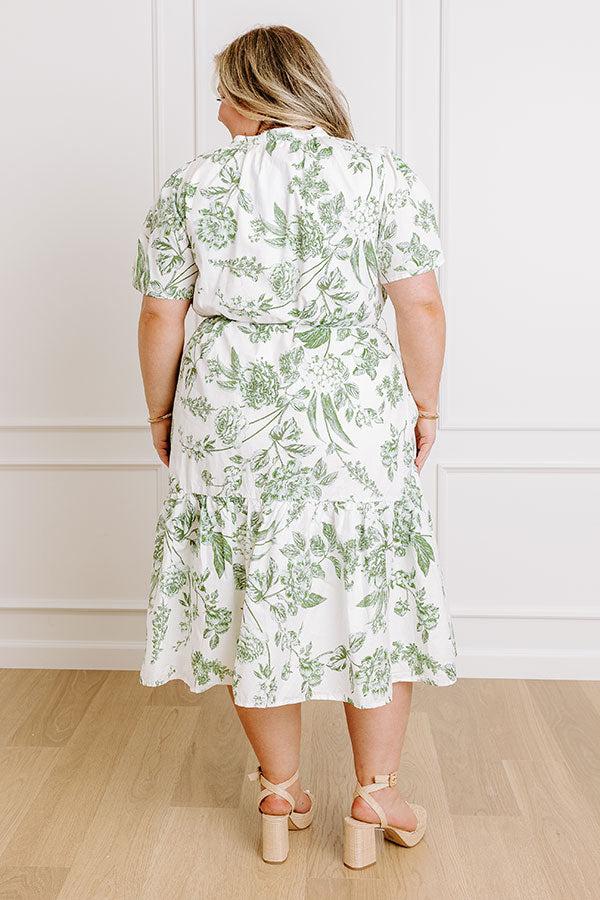 Dreamy Evenings Floral Midi Dress Curves Product Image