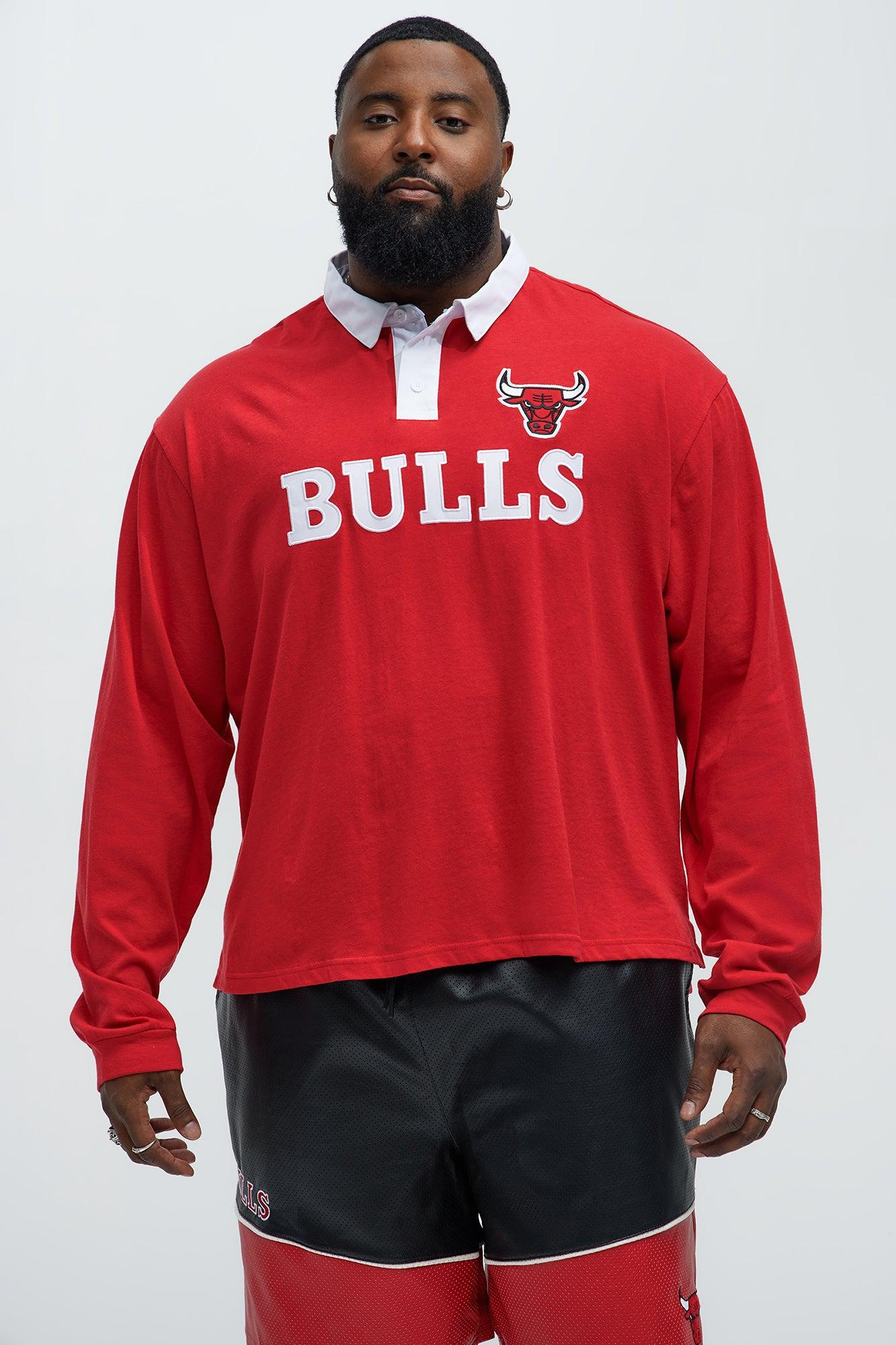 Bulls Flanker Long Sleeve Polo - Red Product Image
