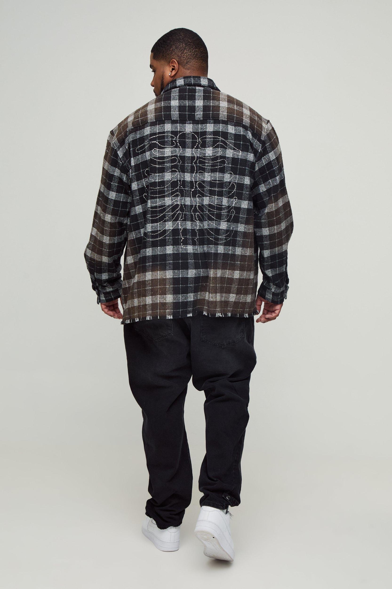 Plus Slim Rigid Pu Star Applique Gusset Jeans | boohooMAN USA Product Image