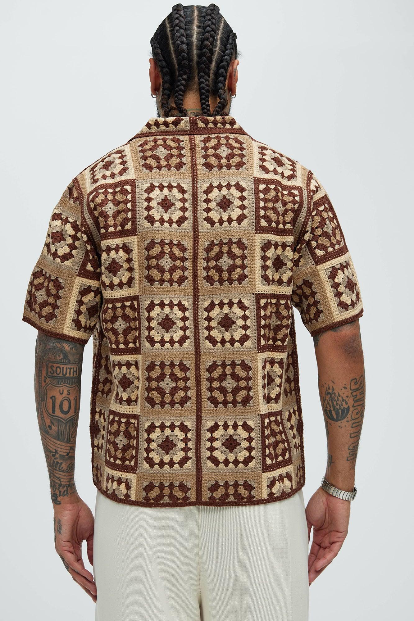 Nolan Textured Shirt - Brown/combo Product Image