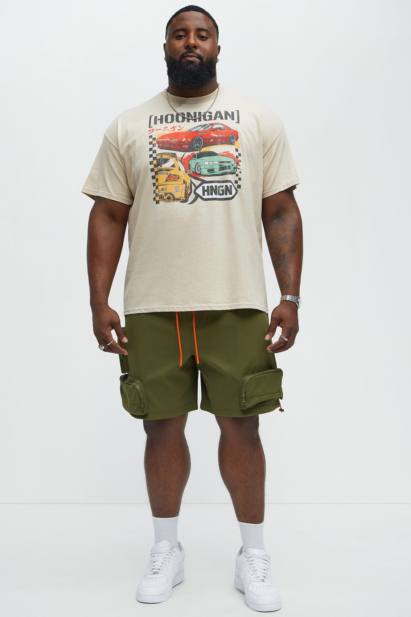 Gone Fishing Cargo Shorts - Olive Product Image
